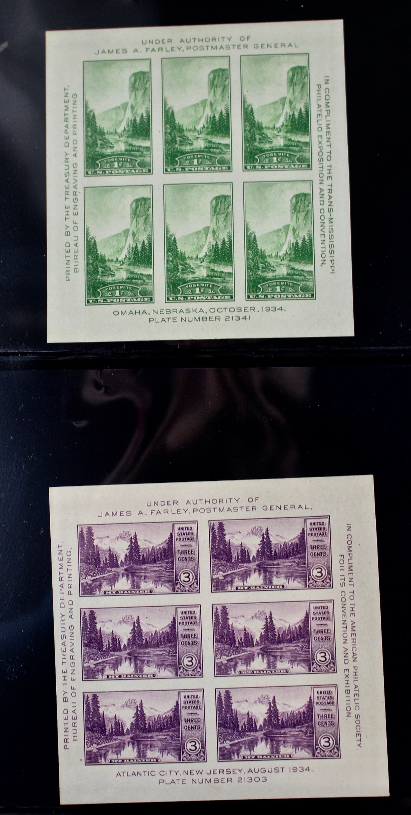 Collection of 231 U.S. Farley Postage Stamps