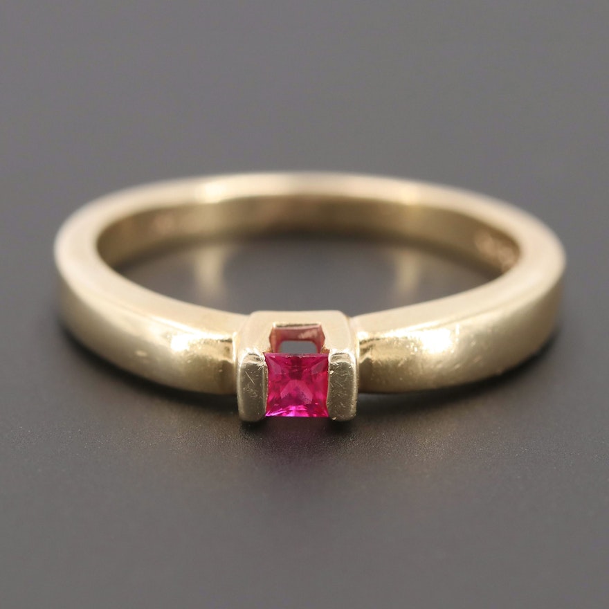 Shane Co. 14K Yellow Gold Ruby Ring