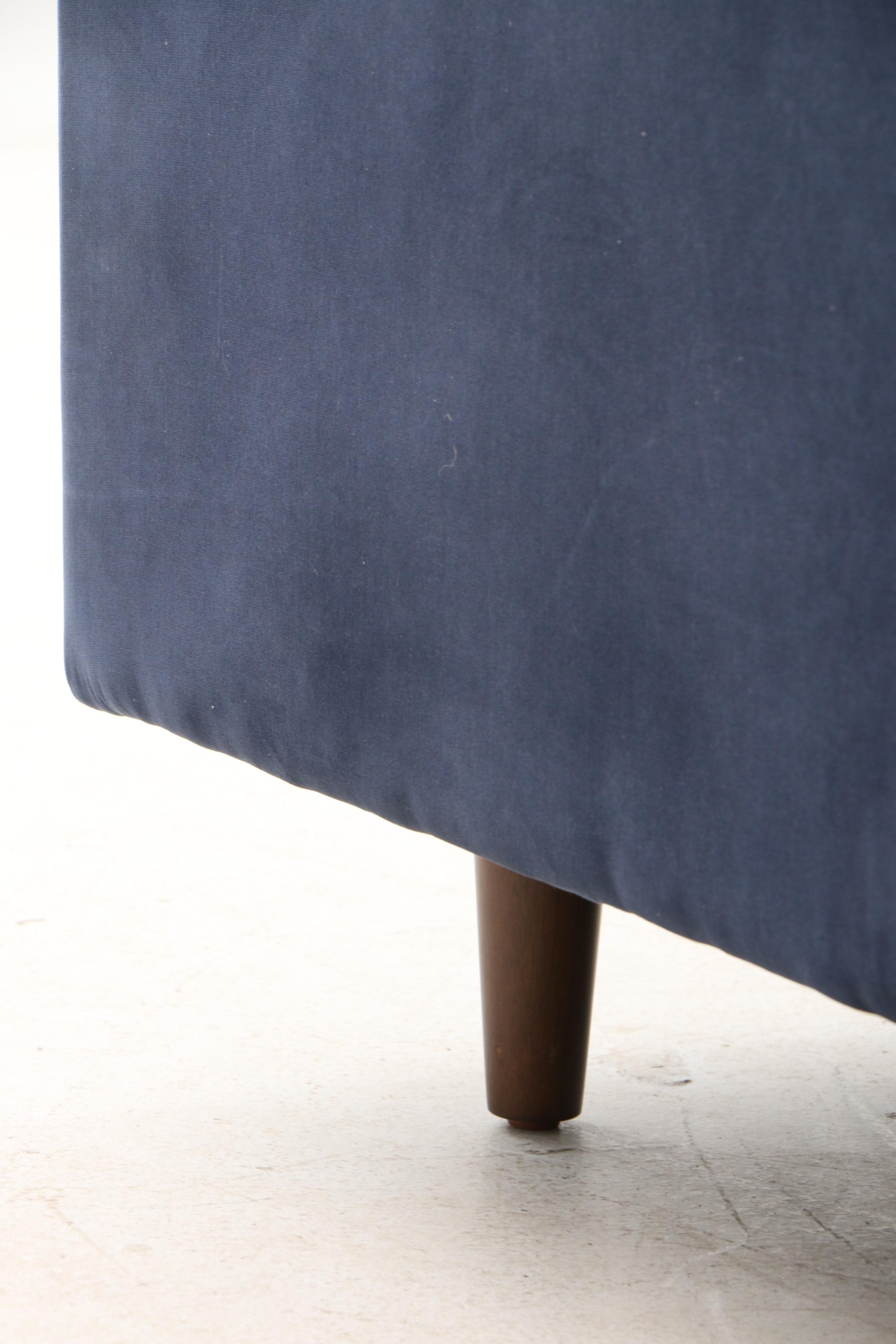 Modern Blue Velvet Tufted Sofa by Article