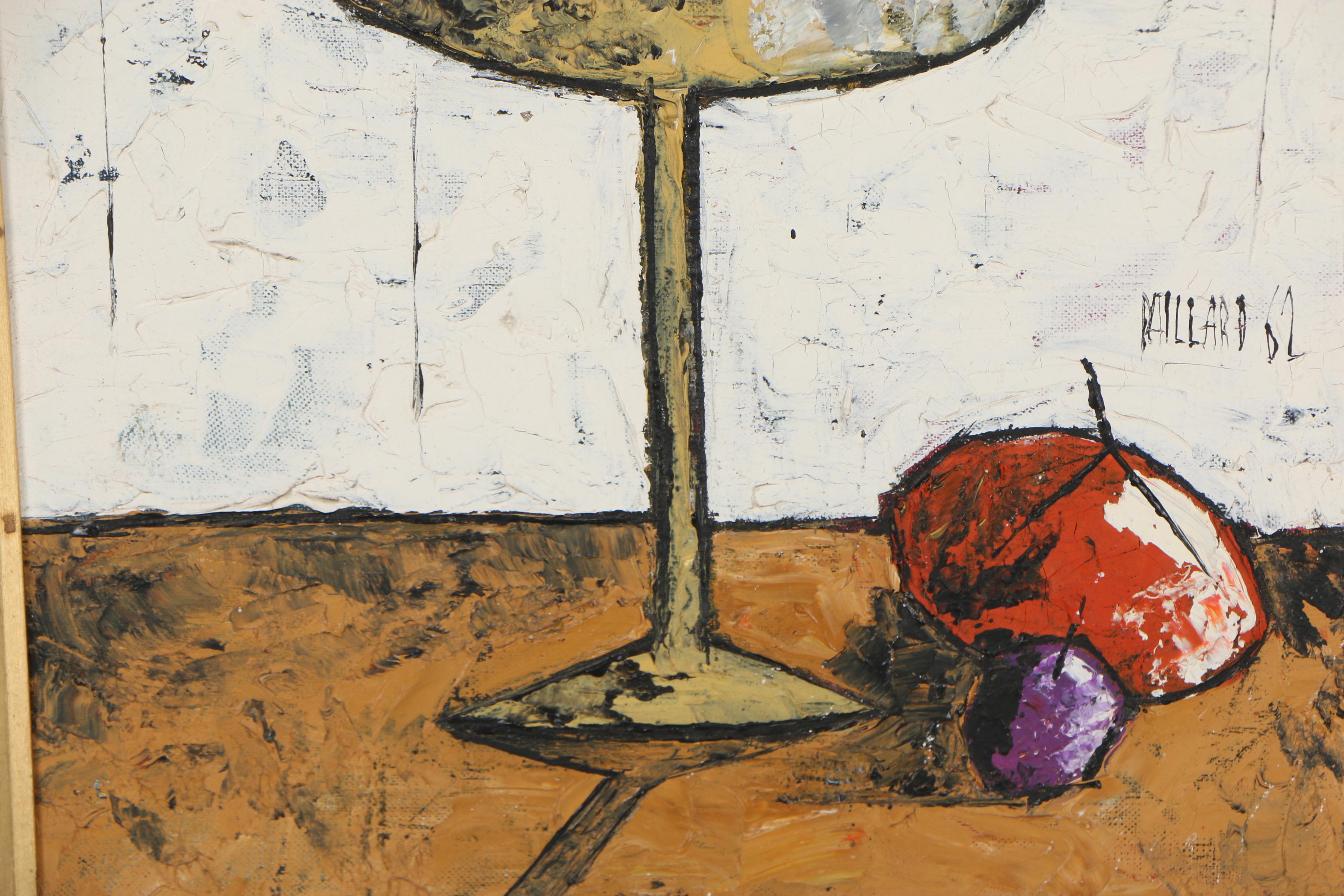Jean-Claude Paillard Still Life Oil Painting, 1962