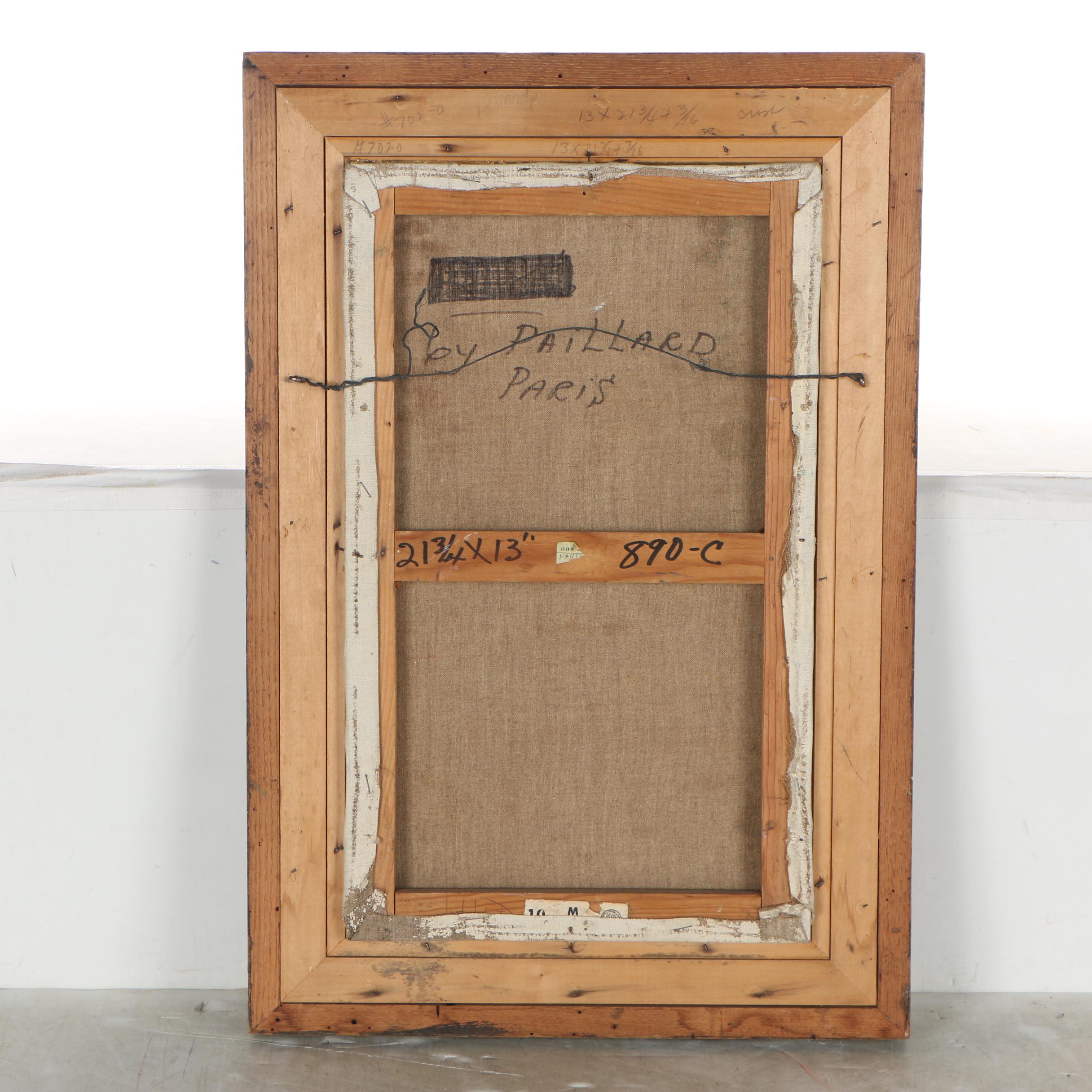 Jean-Claude Paillard Still Life Oil Painting, 1962