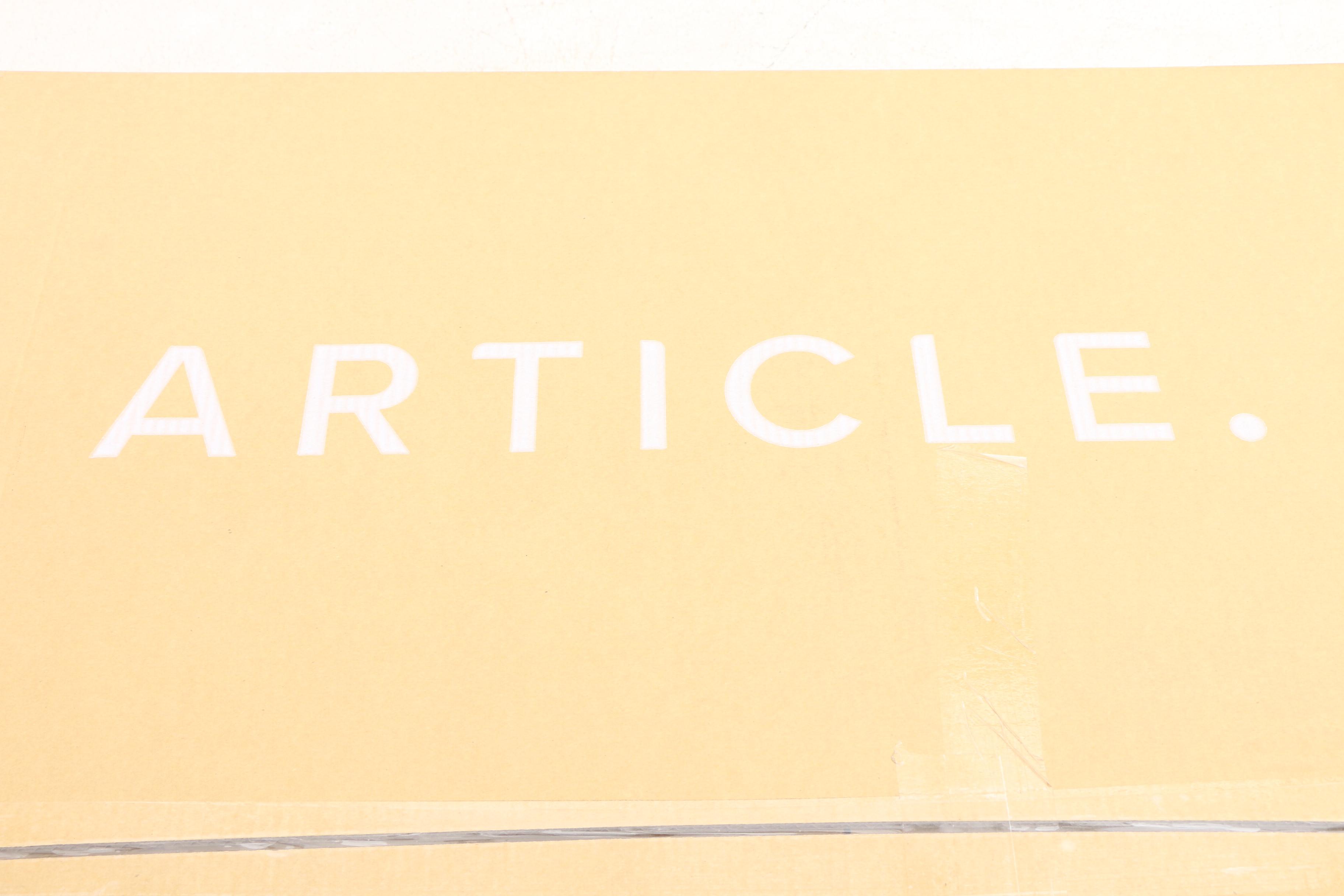 "Timpani Charme" Leather Ottoman by Article Furniture