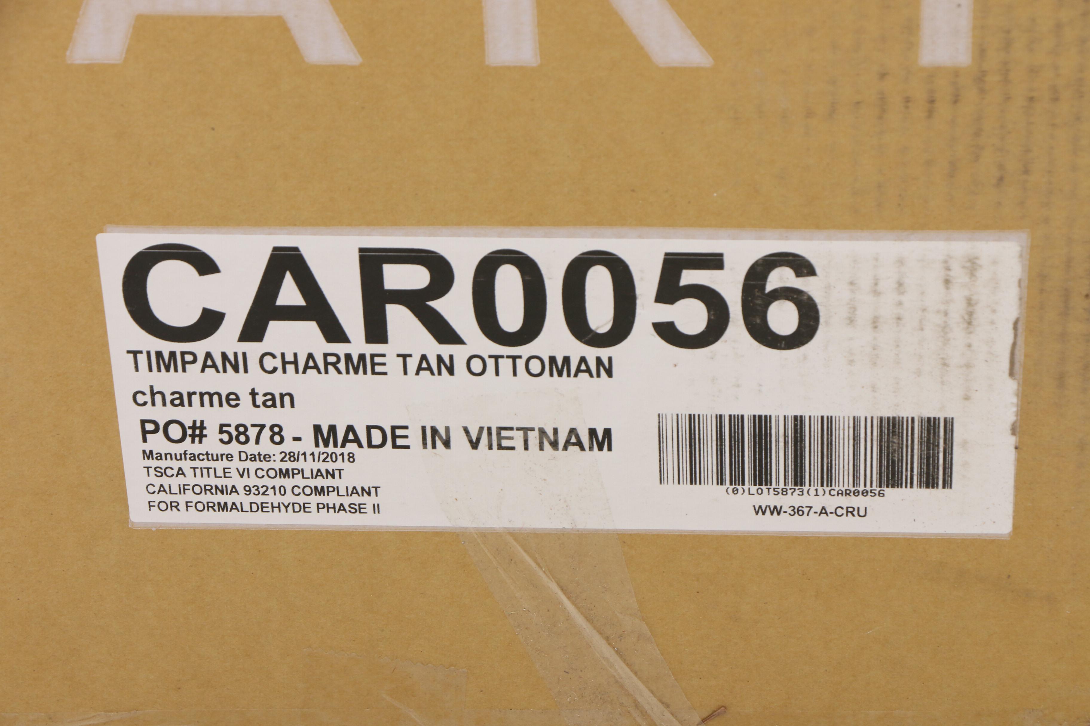 "Timpani Charme" Leather Ottoman by Article Furniture