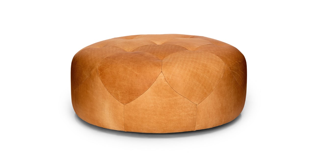 "Timpani Charme" Leather Ottoman by Article Furniture