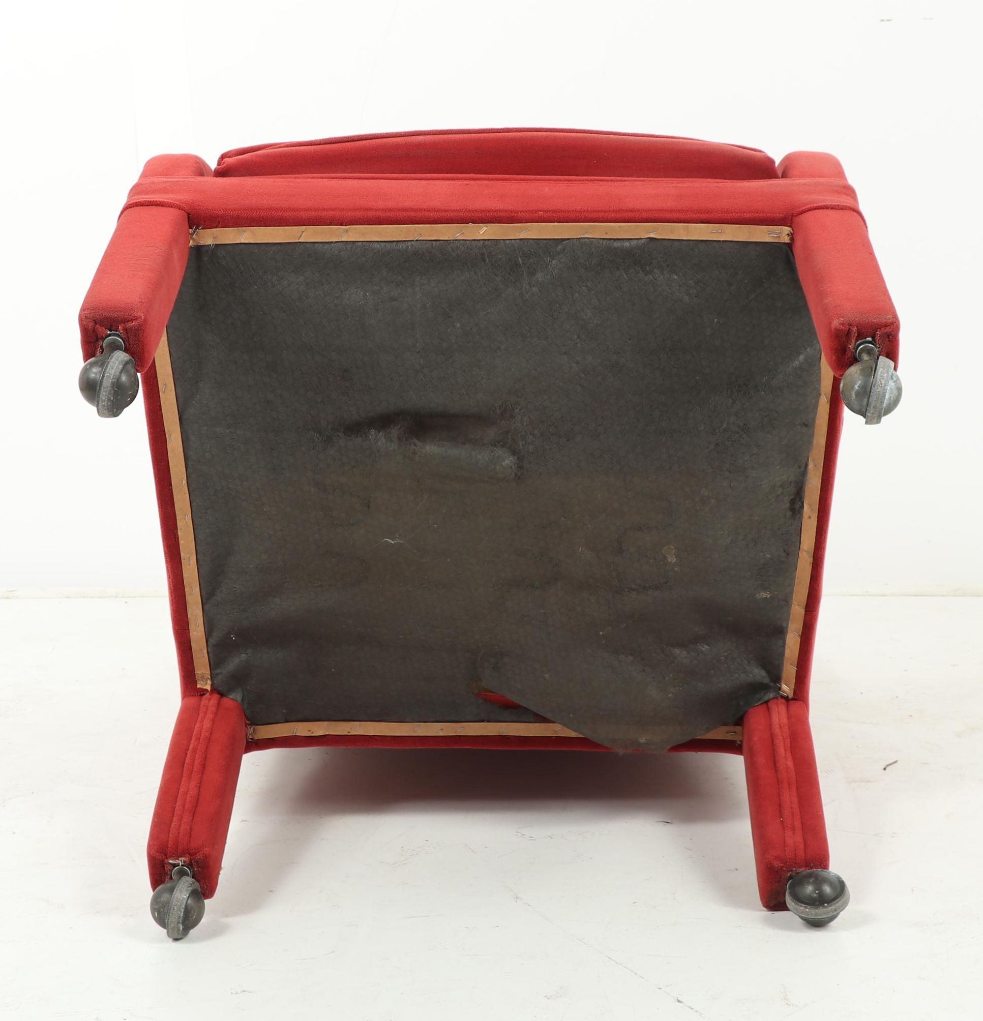 Contemporary Upholstered Armchair on Casters