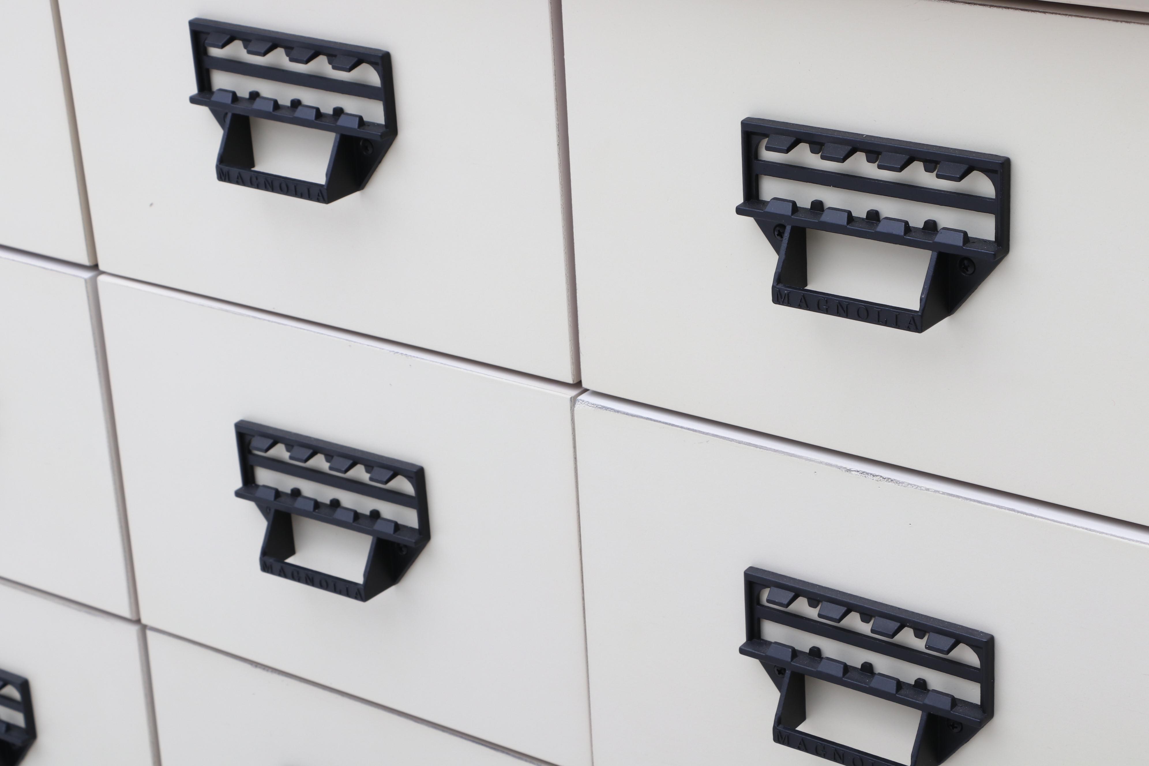 2017 Farmhouse Style 2-Piece Buffet Hutch Cabinet by Magnolia Home in White