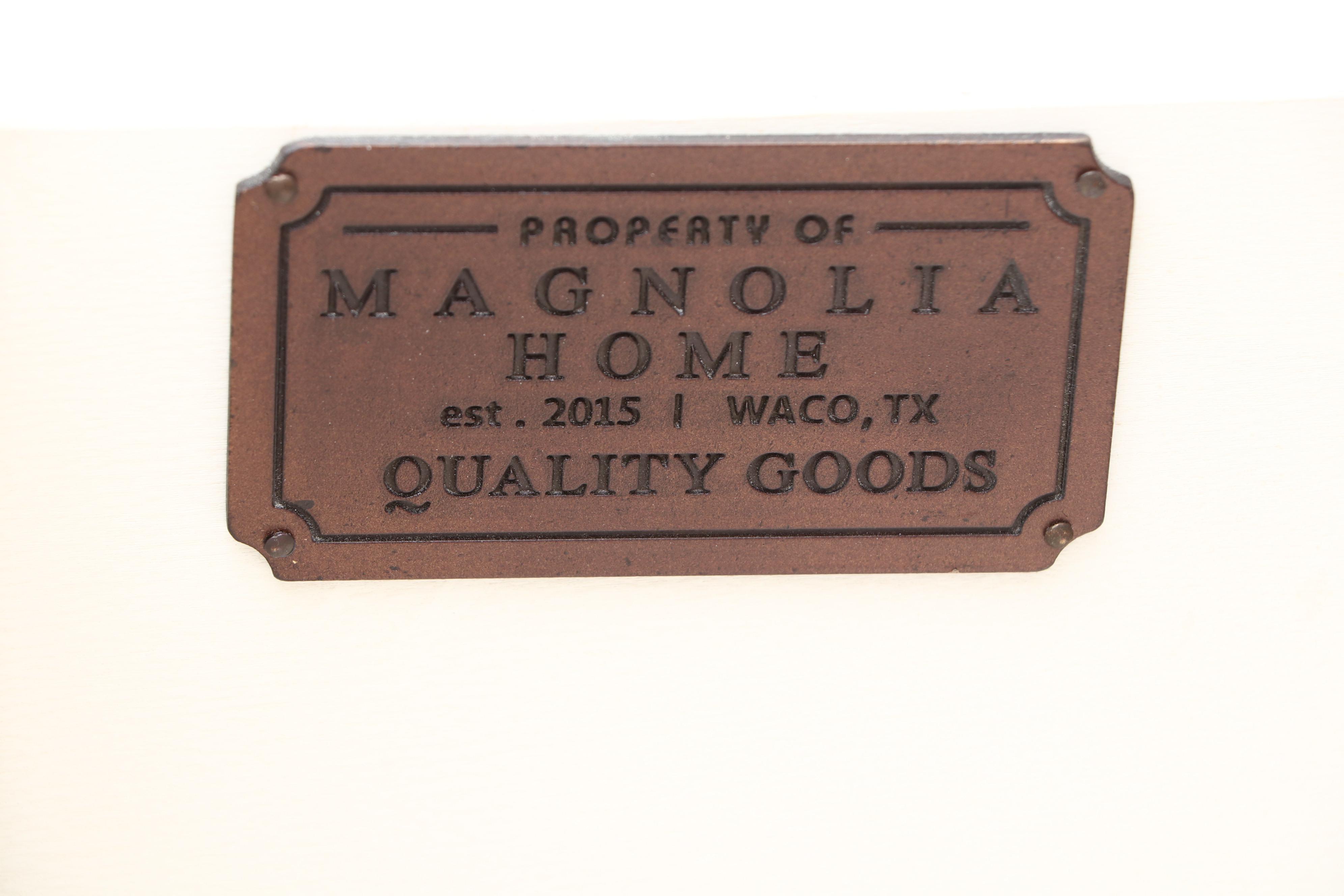 2017 Farmhouse Style 2-Piece Buffet Hutch Cabinet by Magnolia Home in White