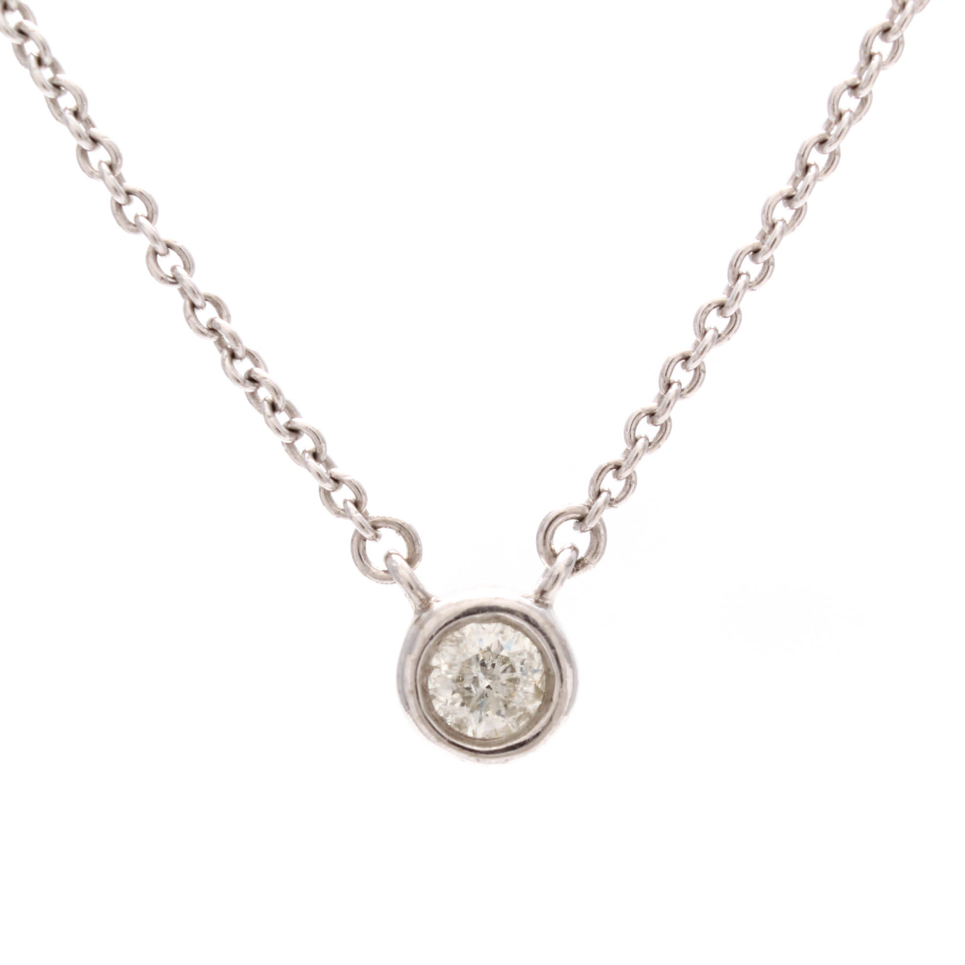 Sterling Silver Diamond Captive Pendant Necklace