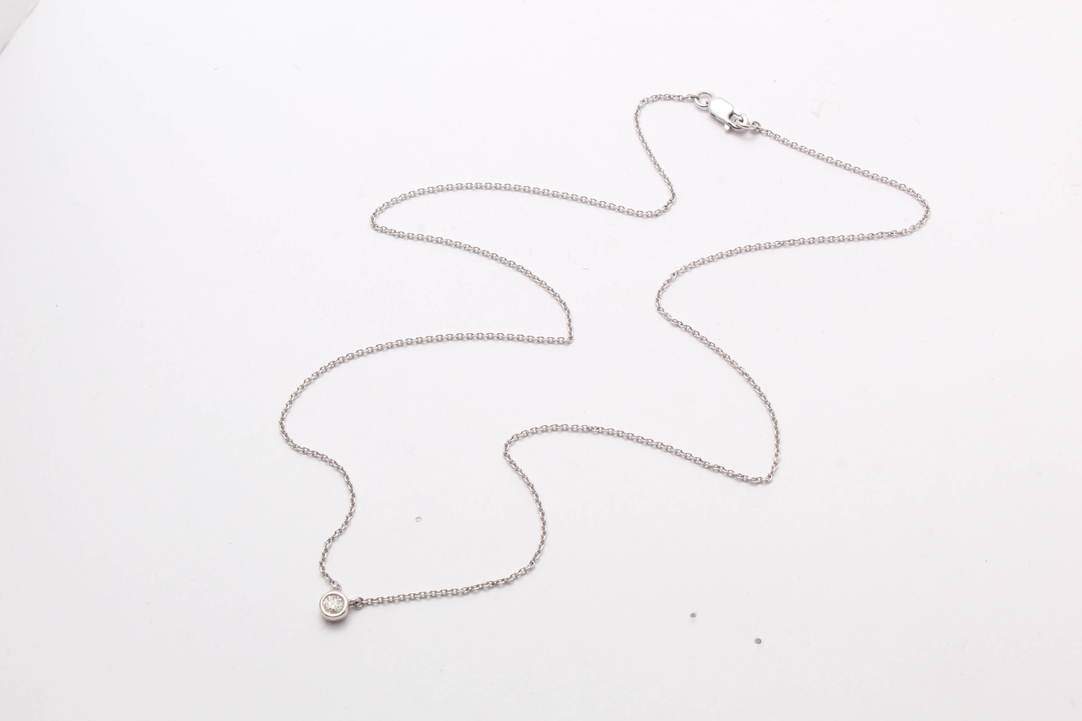 Sterling Silver Diamond Captive Pendant Necklace