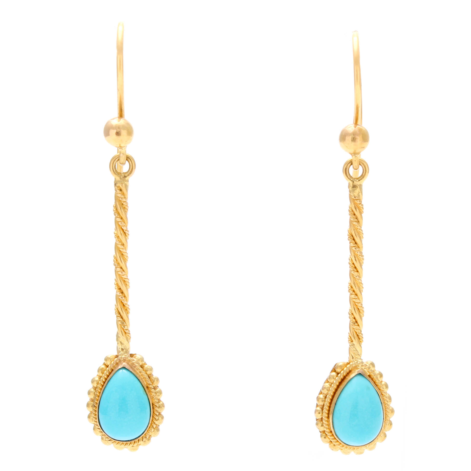 Torini 14K Yellow Gold Turquoise Pendant Earrings