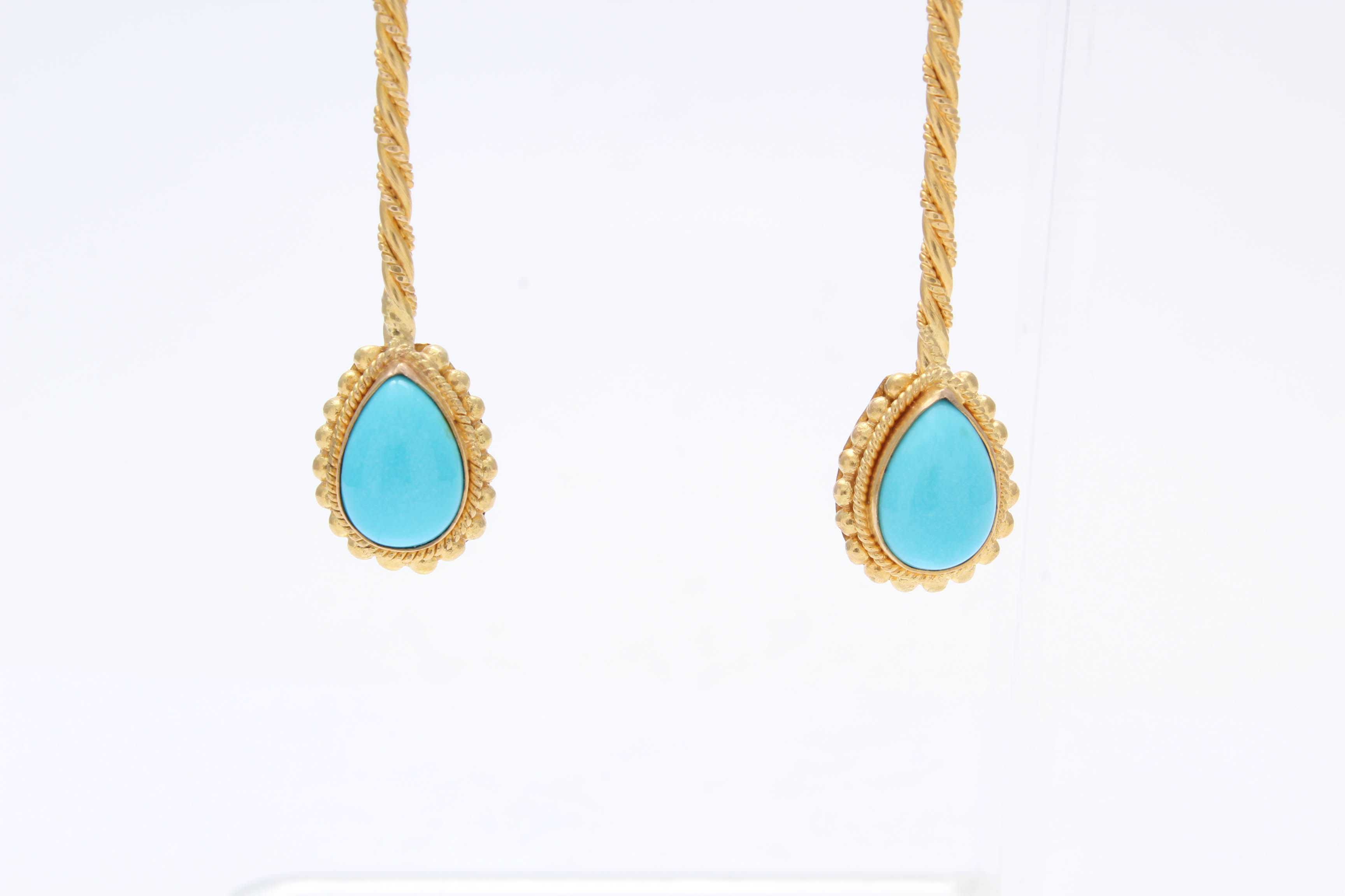 Torini 14K Yellow Gold Turquoise Pendant Earrings