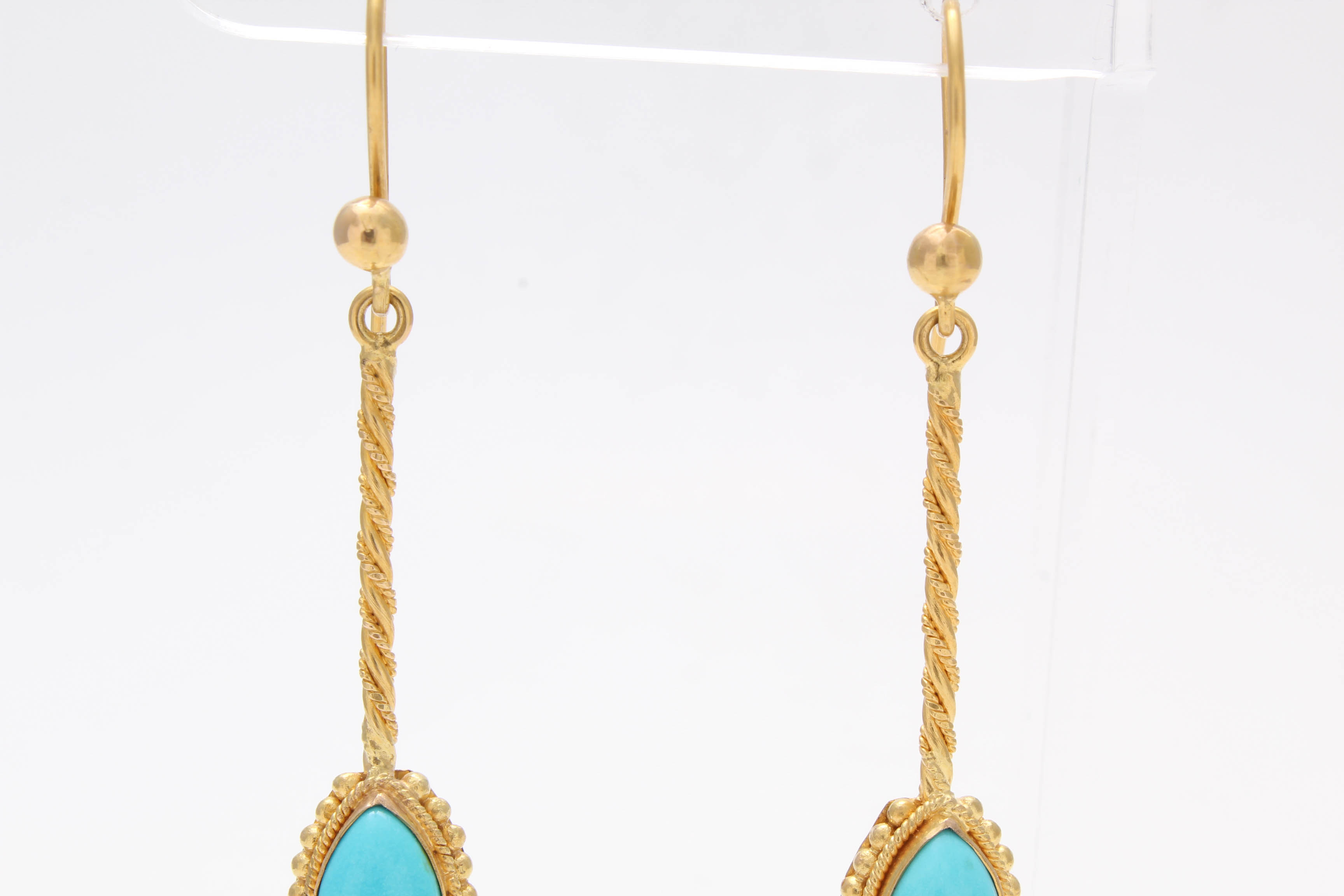 Torini 14K Yellow Gold Turquoise Pendant Earrings