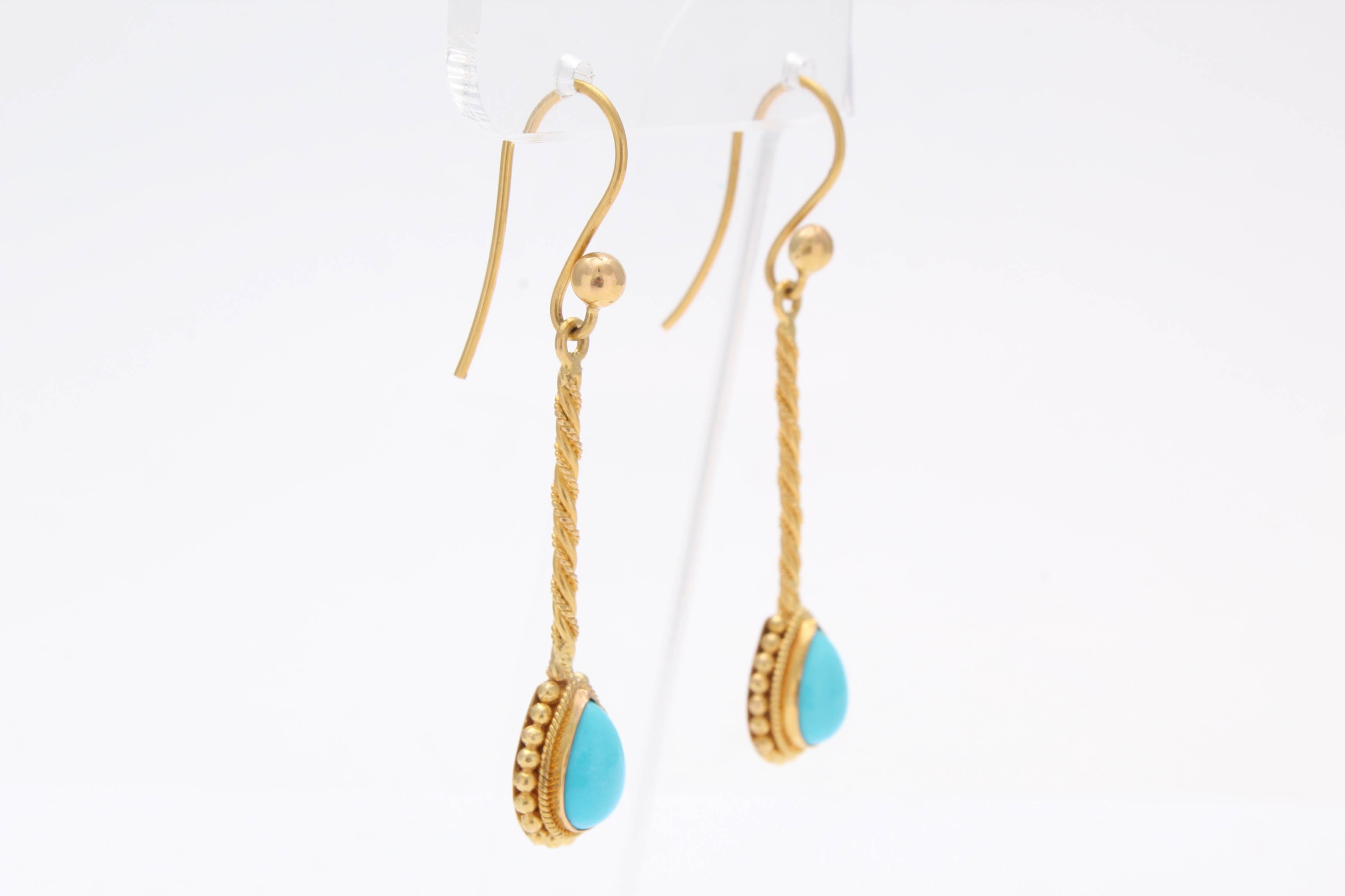 Torini 14K Yellow Gold Turquoise Pendant Earrings