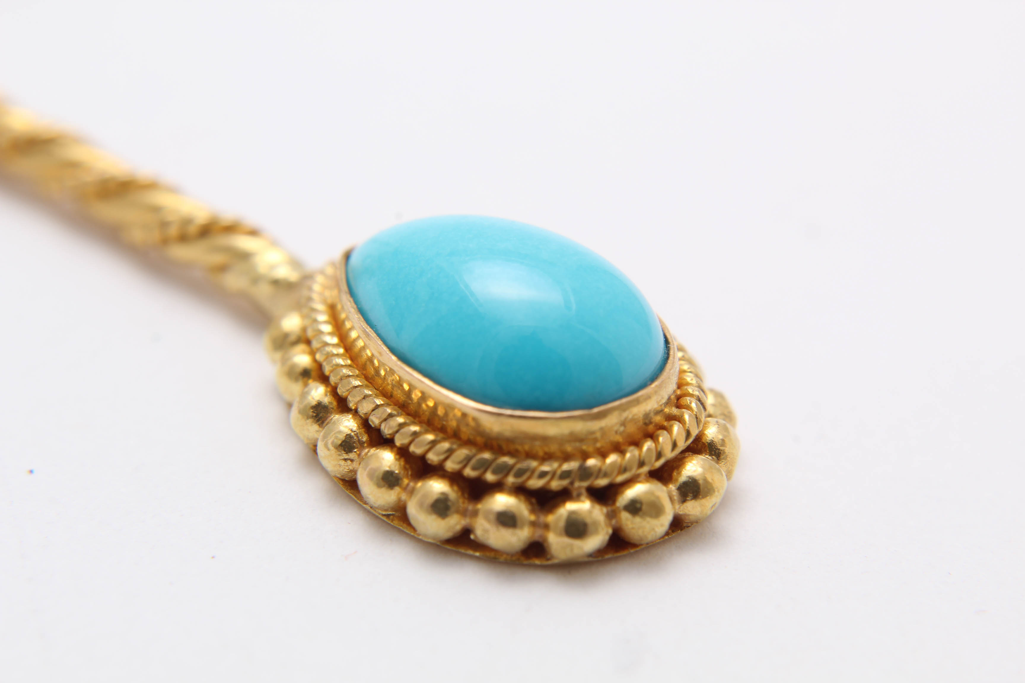 Torini 14K Yellow Gold Turquoise Pendant Earrings