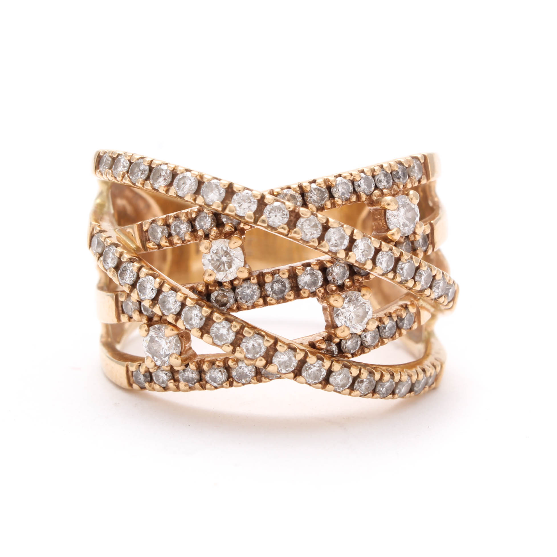 14K Yellow Gold Diamond Ring