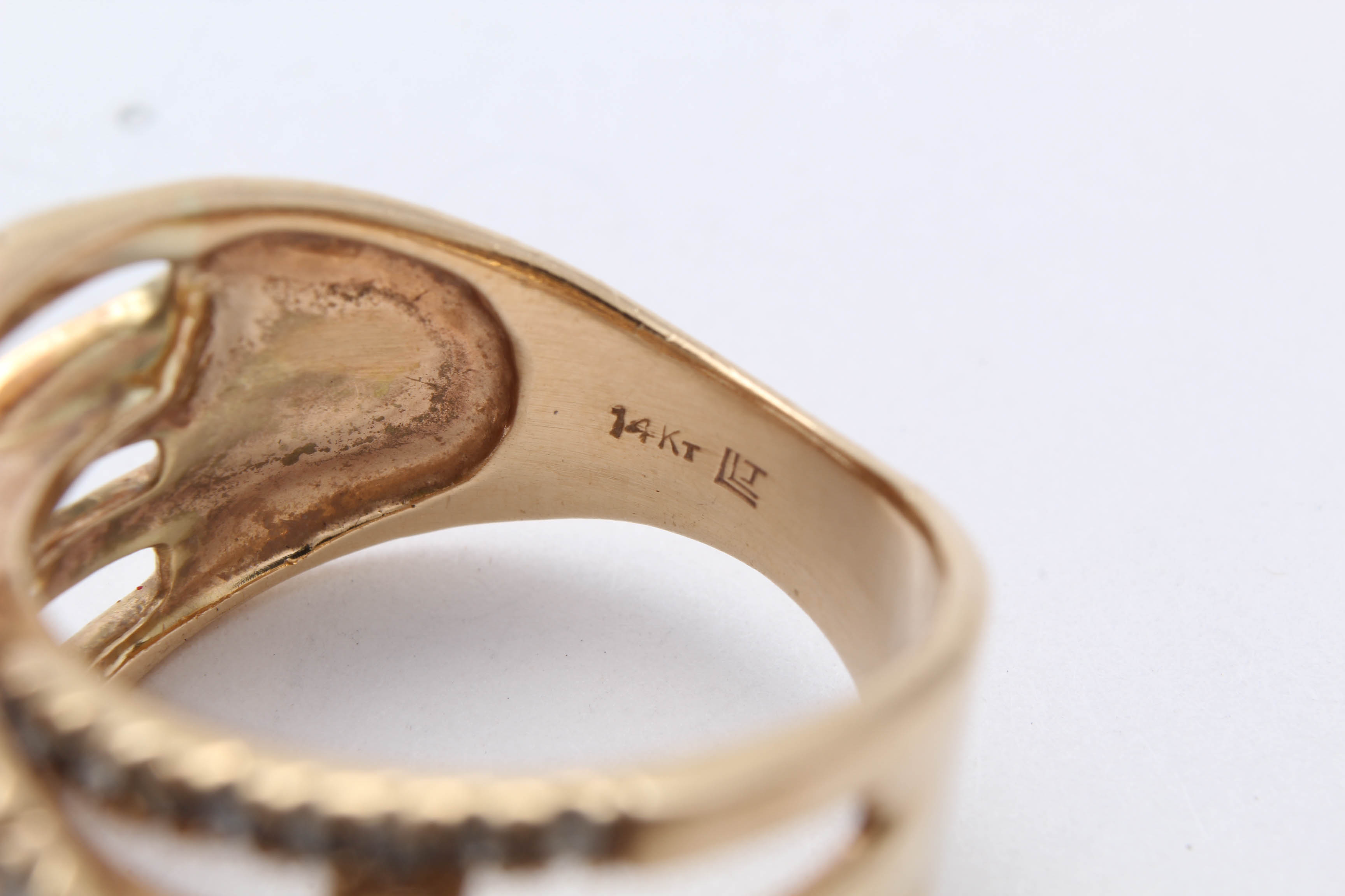 14K Yellow Gold Diamond Ring