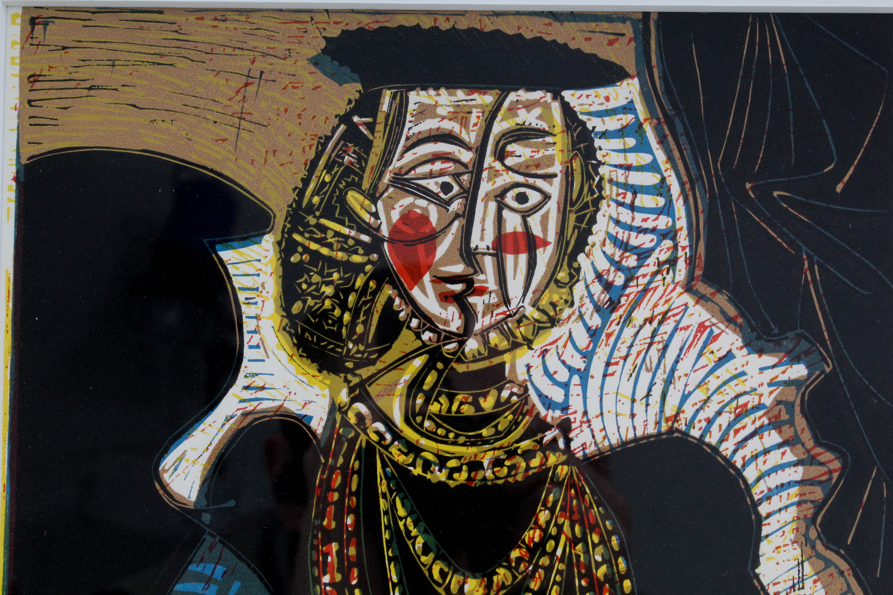 Pablo Picasso Linoleum Cut "Portrait of a Lady, After Lucas Cranach the Younger"