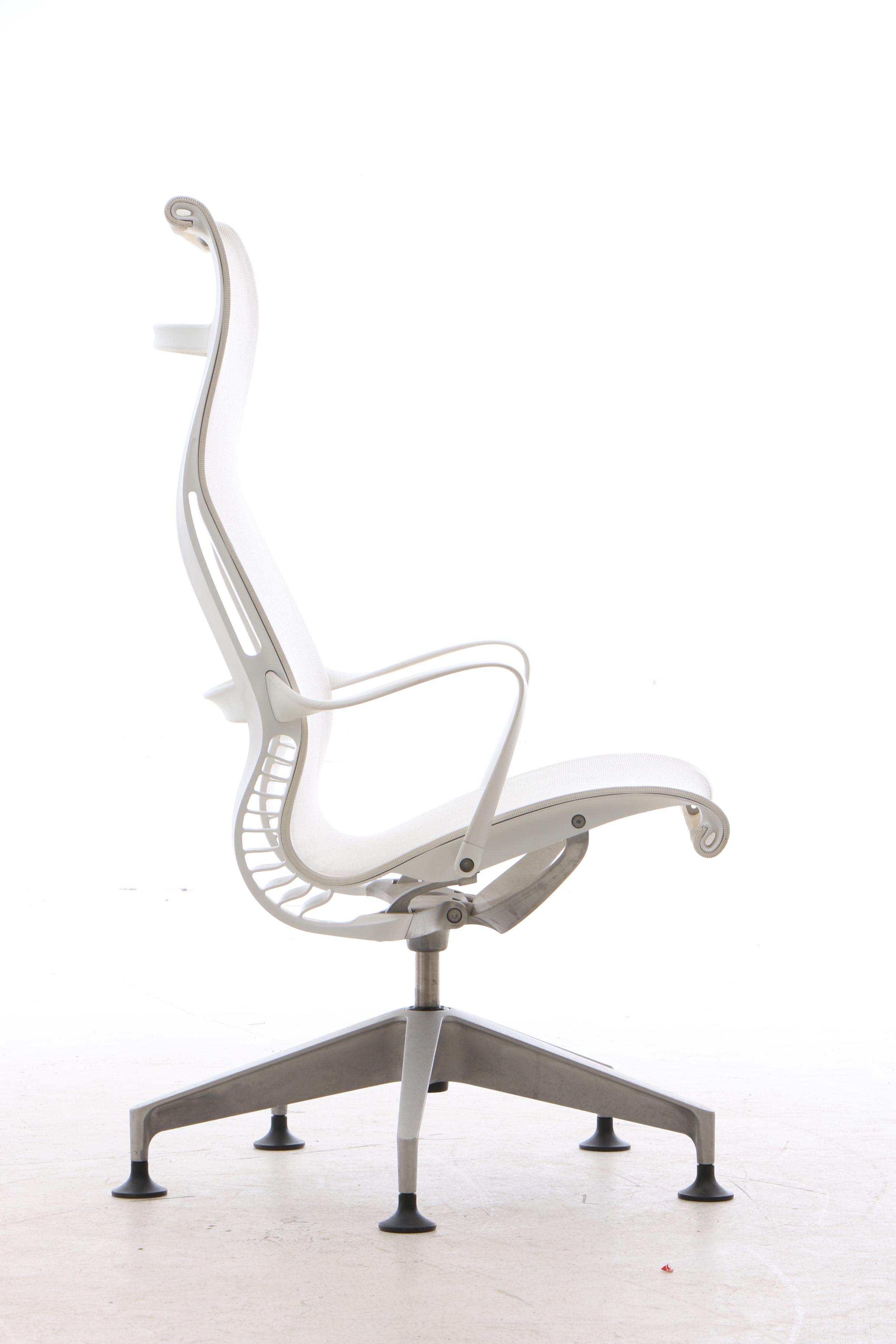 Herman Miller "Setu" Lounge Chair with Ottoman in White