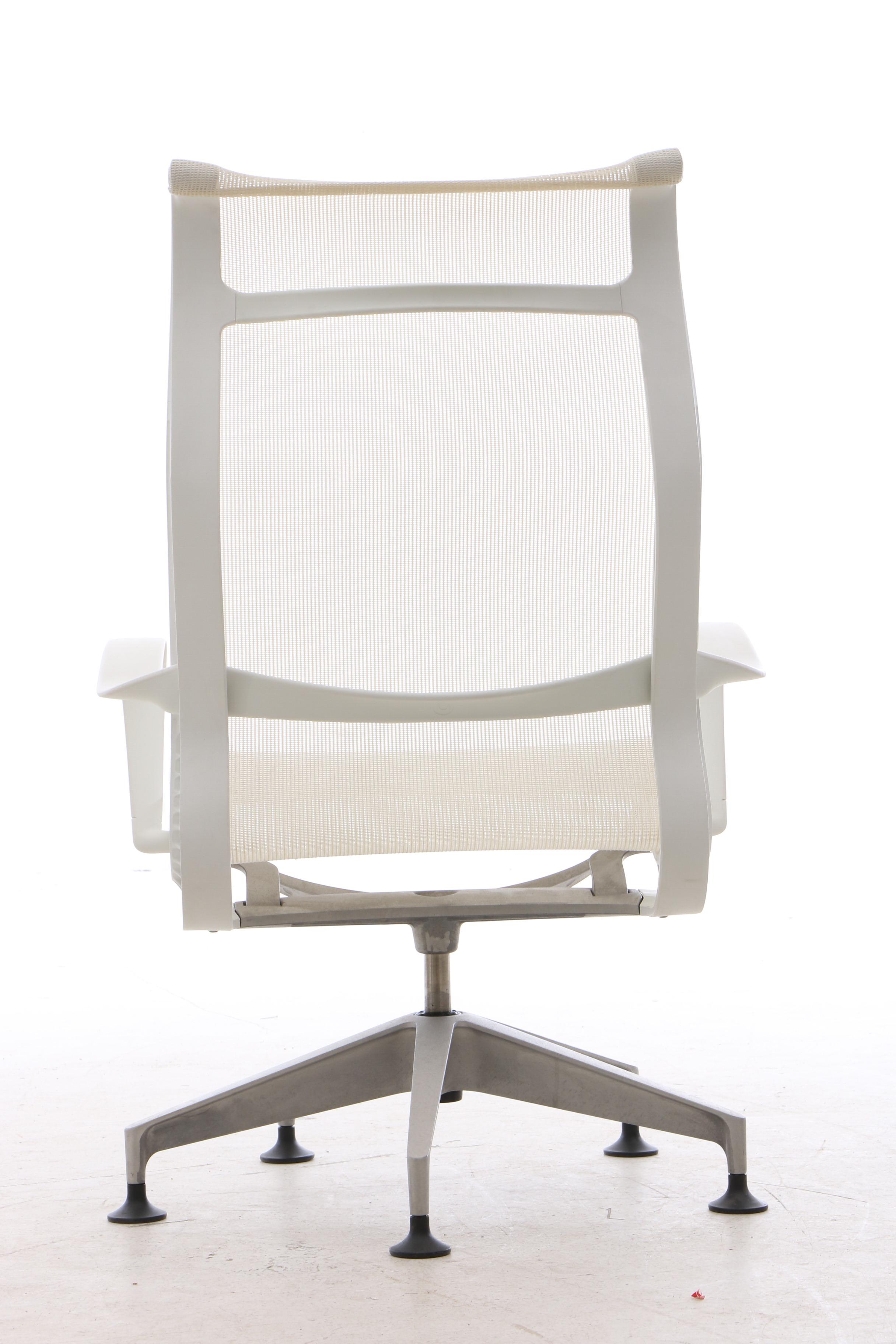 Herman Miller "Setu" Lounge Chair with Ottoman in White