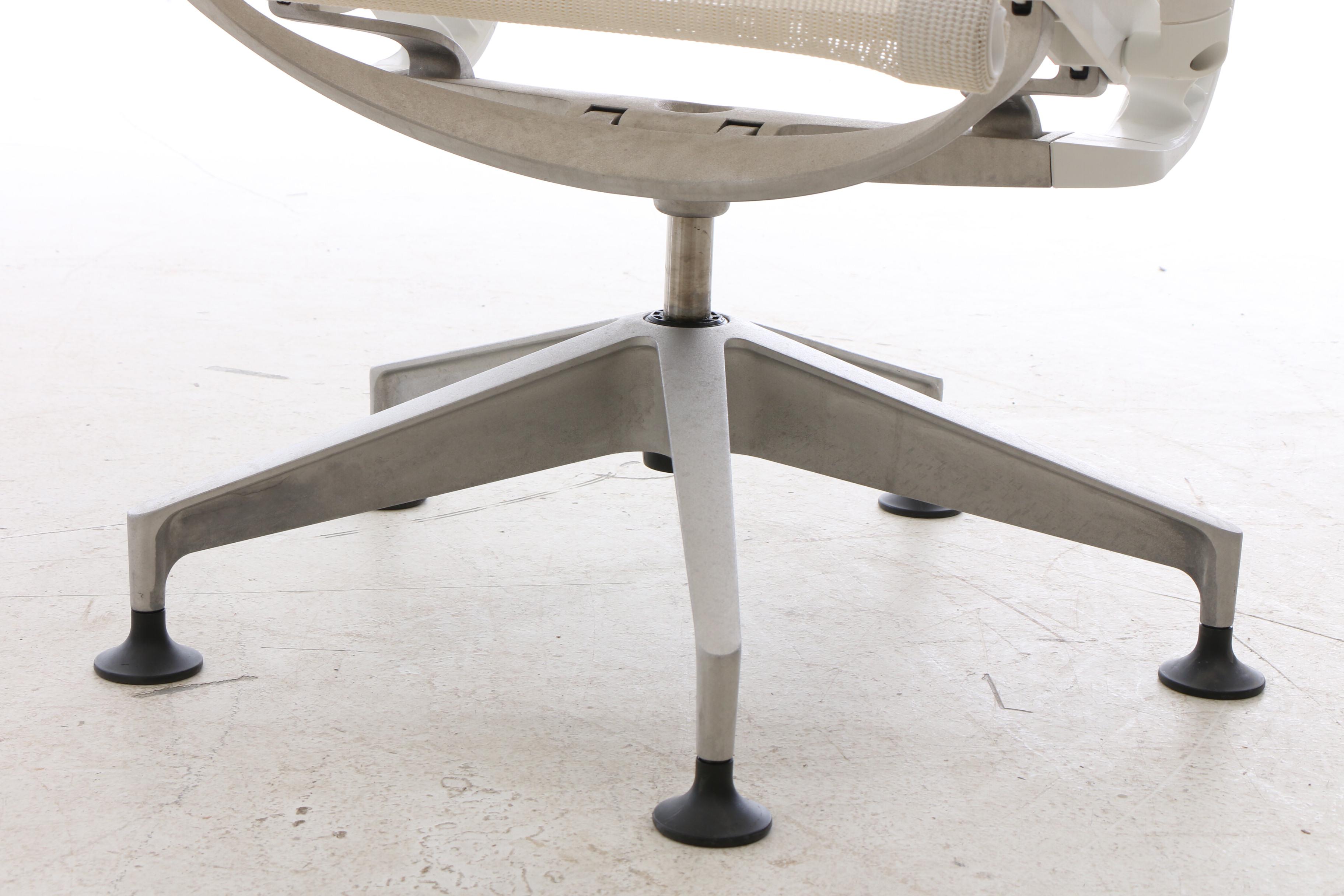 Herman Miller "Setu" Lounge Chair with Ottoman in White