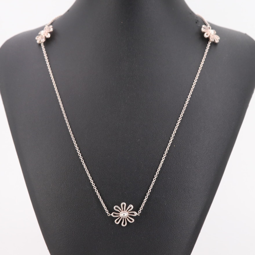 Paloma Picasso for Tiffany & Co. Sterling Silver Flower Station Necklace