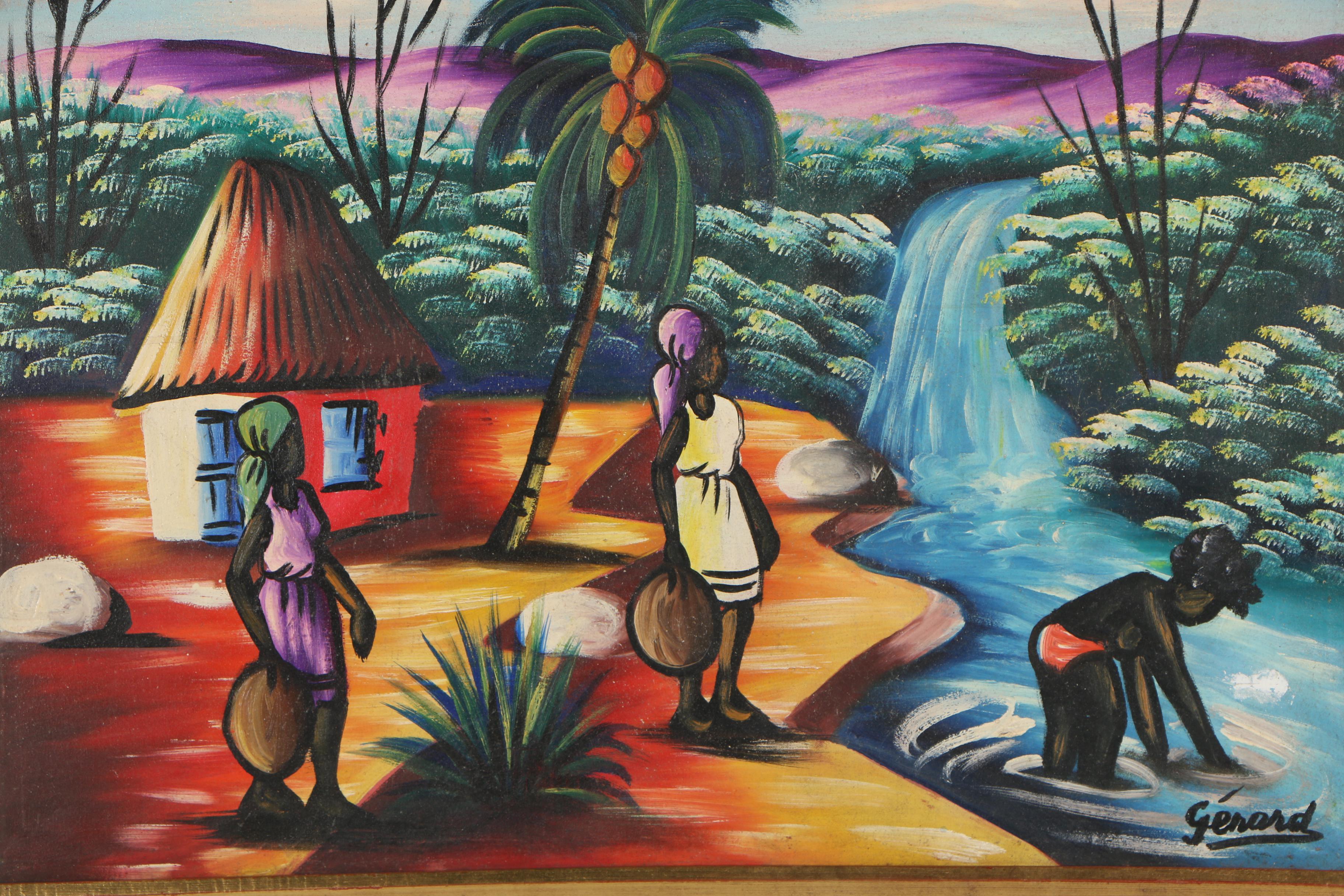 Gérard Haitian Folk Art Painting