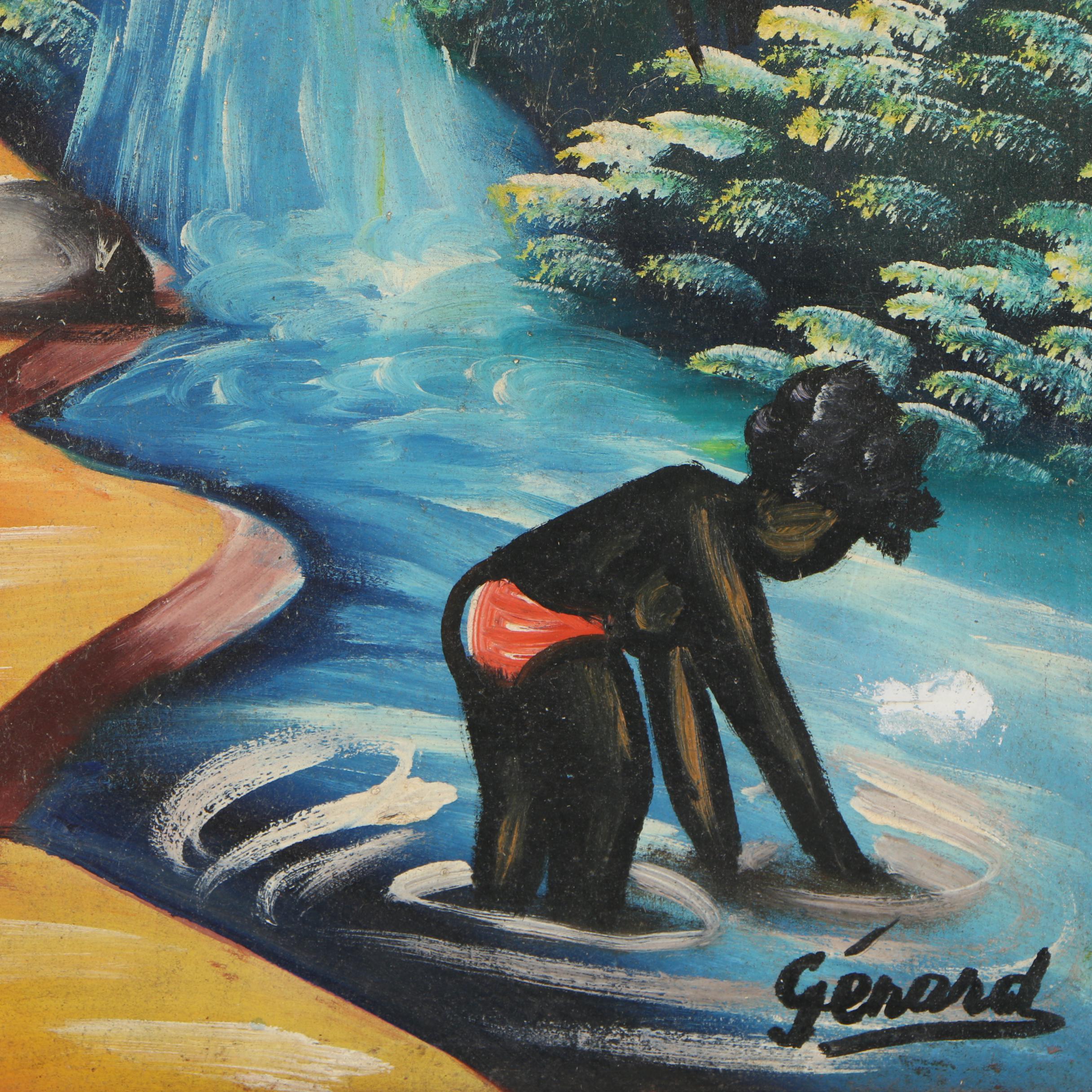 Gérard Haitian Folk Art Painting