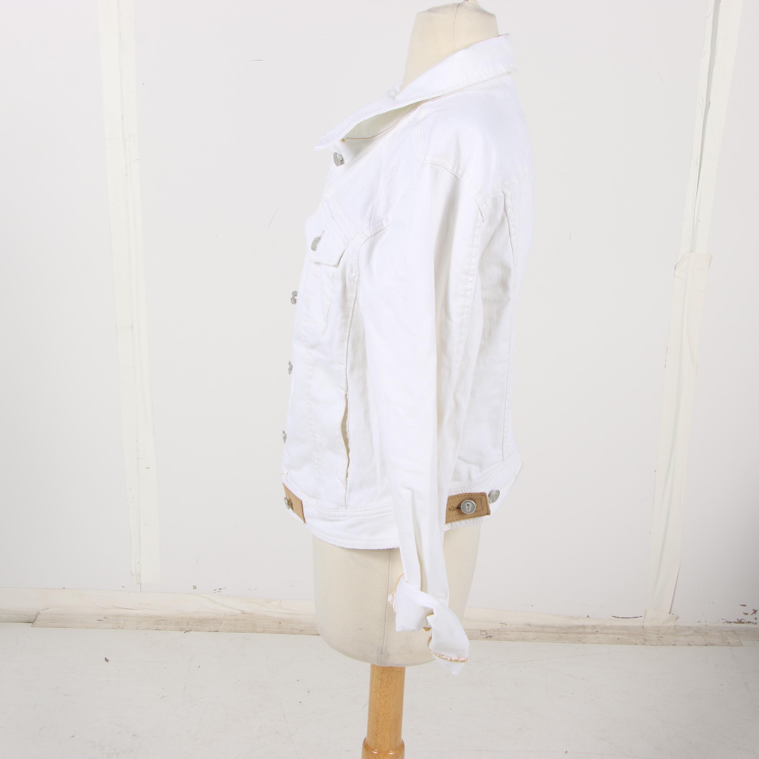 Pilcro and the Letterpress for Anthropologie White Denim Jacket