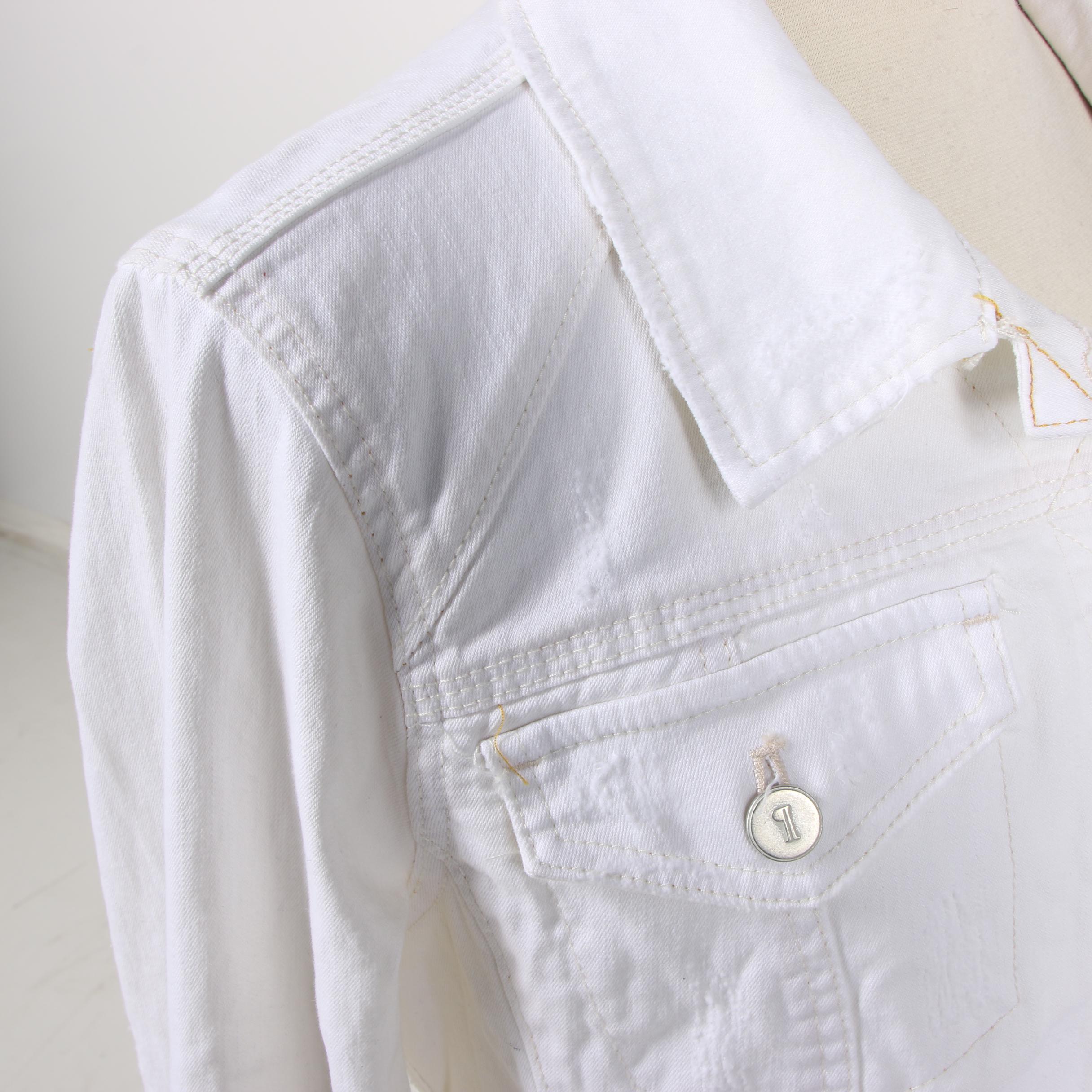 Pilcro and the Letterpress for Anthropologie White Denim Jacket