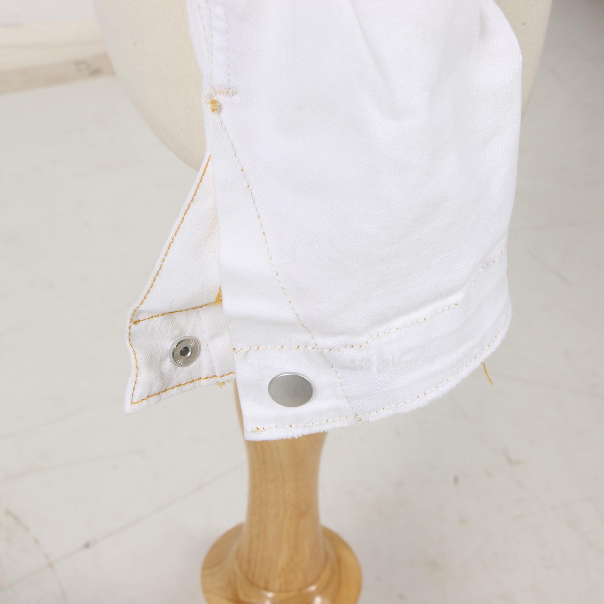 Pilcro and the Letterpress for Anthropologie White Denim Jacket