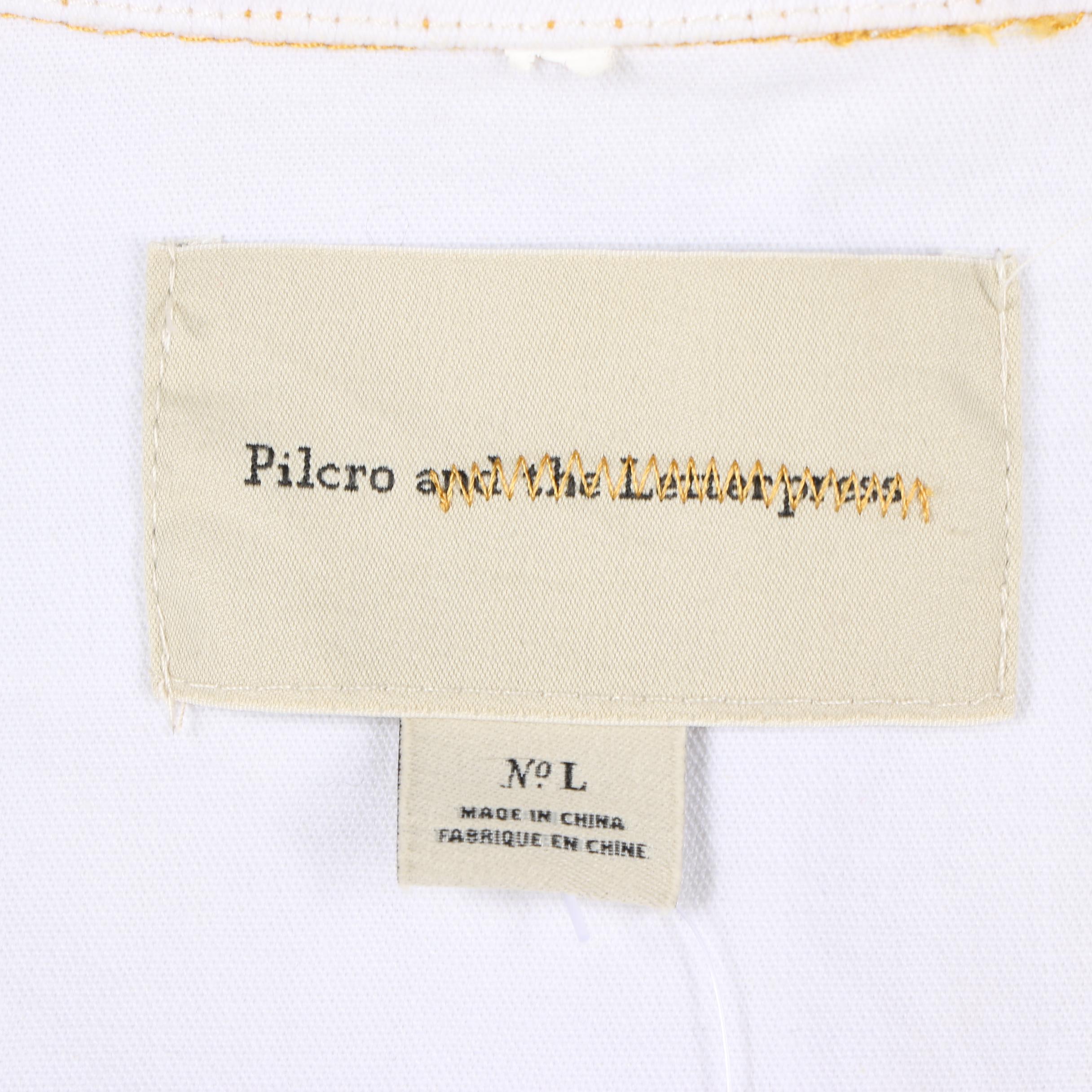 Pilcro and the Letterpress for Anthropologie White Denim Jacket