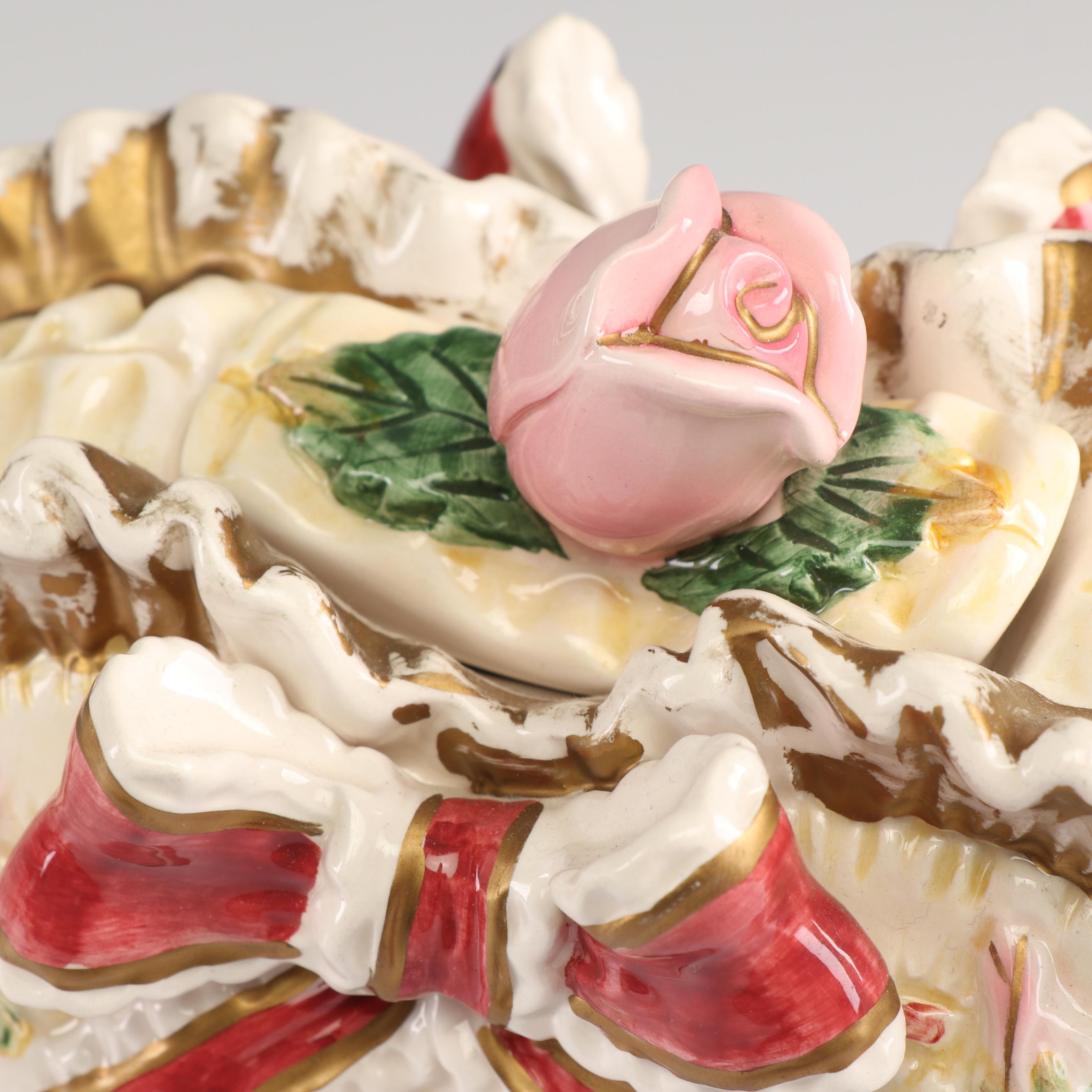 Fitz and Floyd Omnibus "Love" Teapot and Salt and Pepper Shakers, 1996