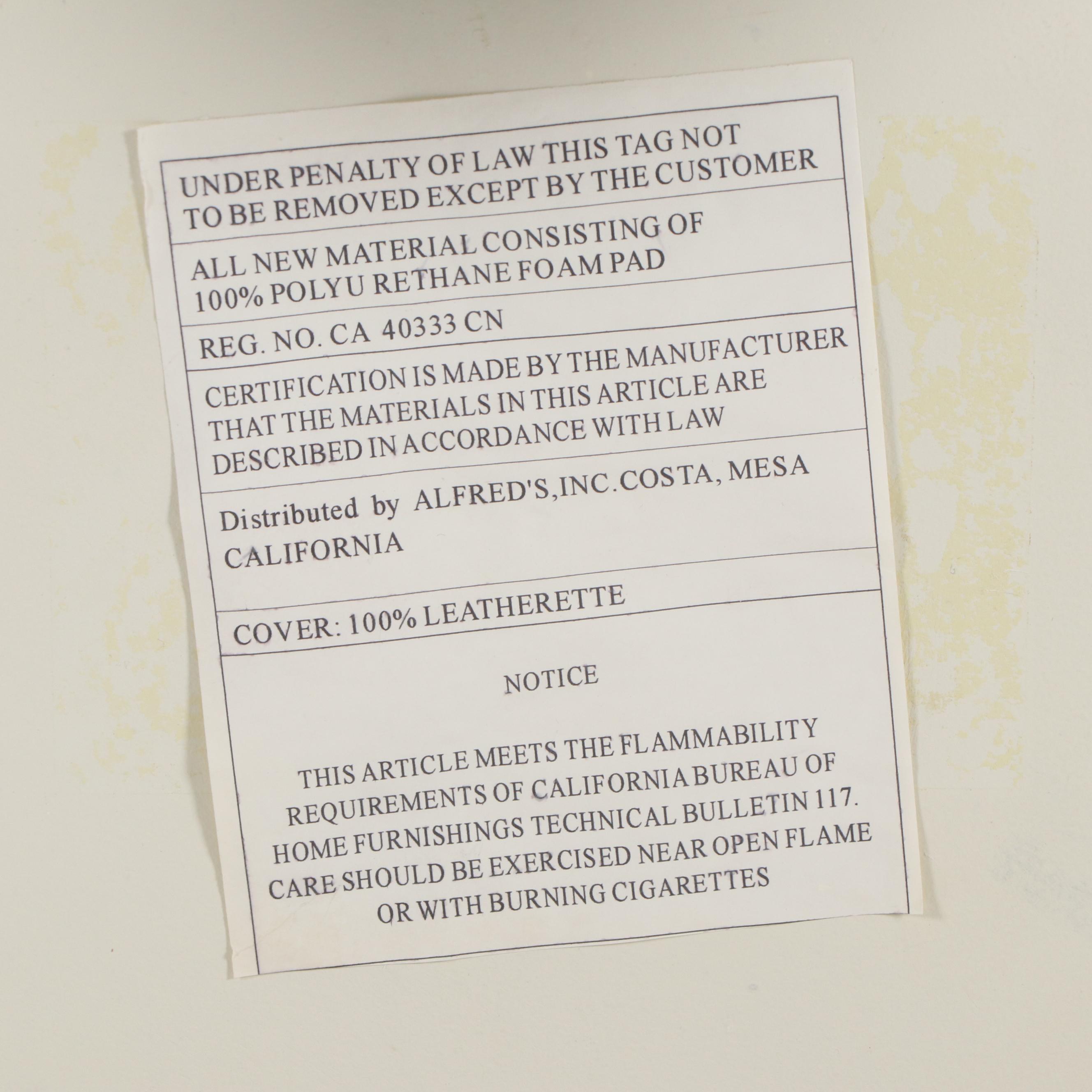 Faux Leather Upholstered Ottoman