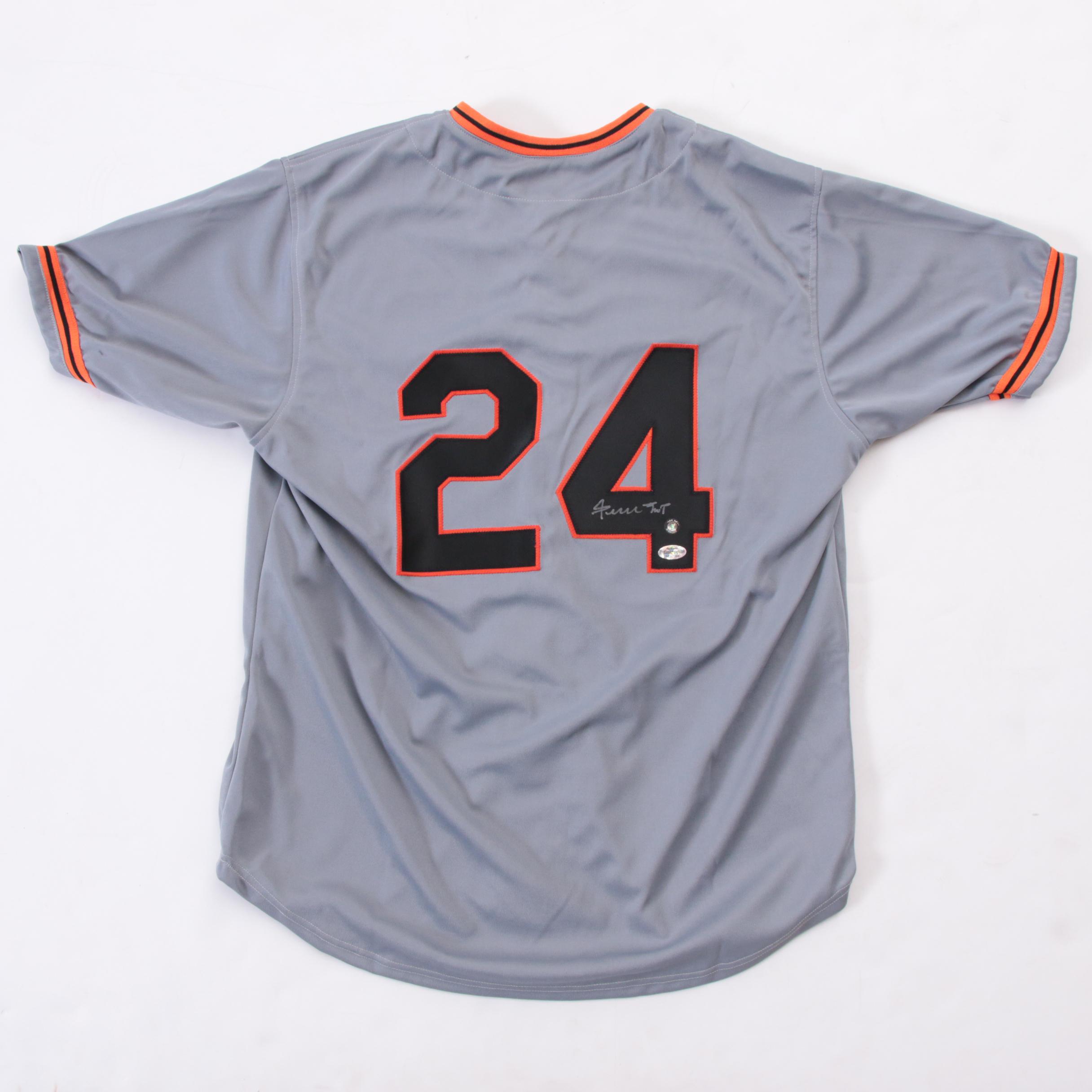 Wilie Mays Signed Giants Replica Jersey  COA