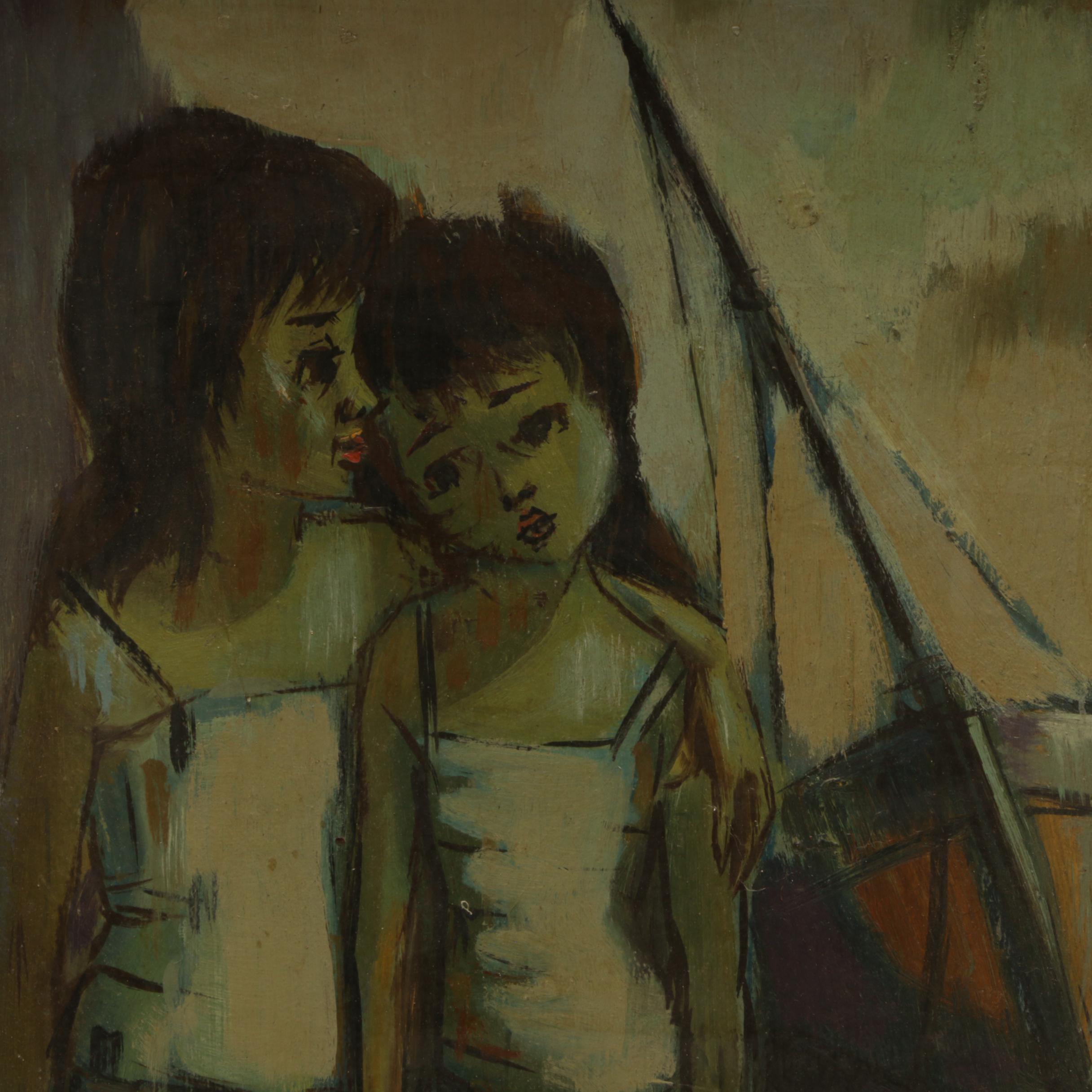 Pierre Diner Oil Painting of Children