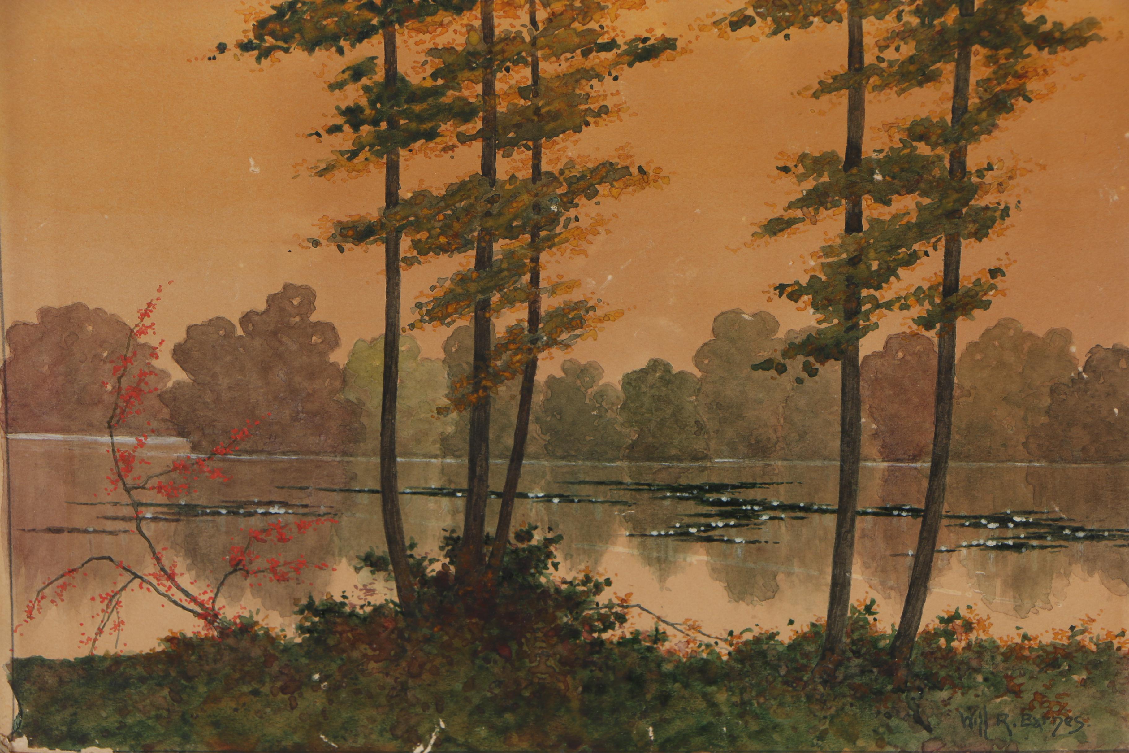 Will R. Barnes Landscape Watercolor Painting