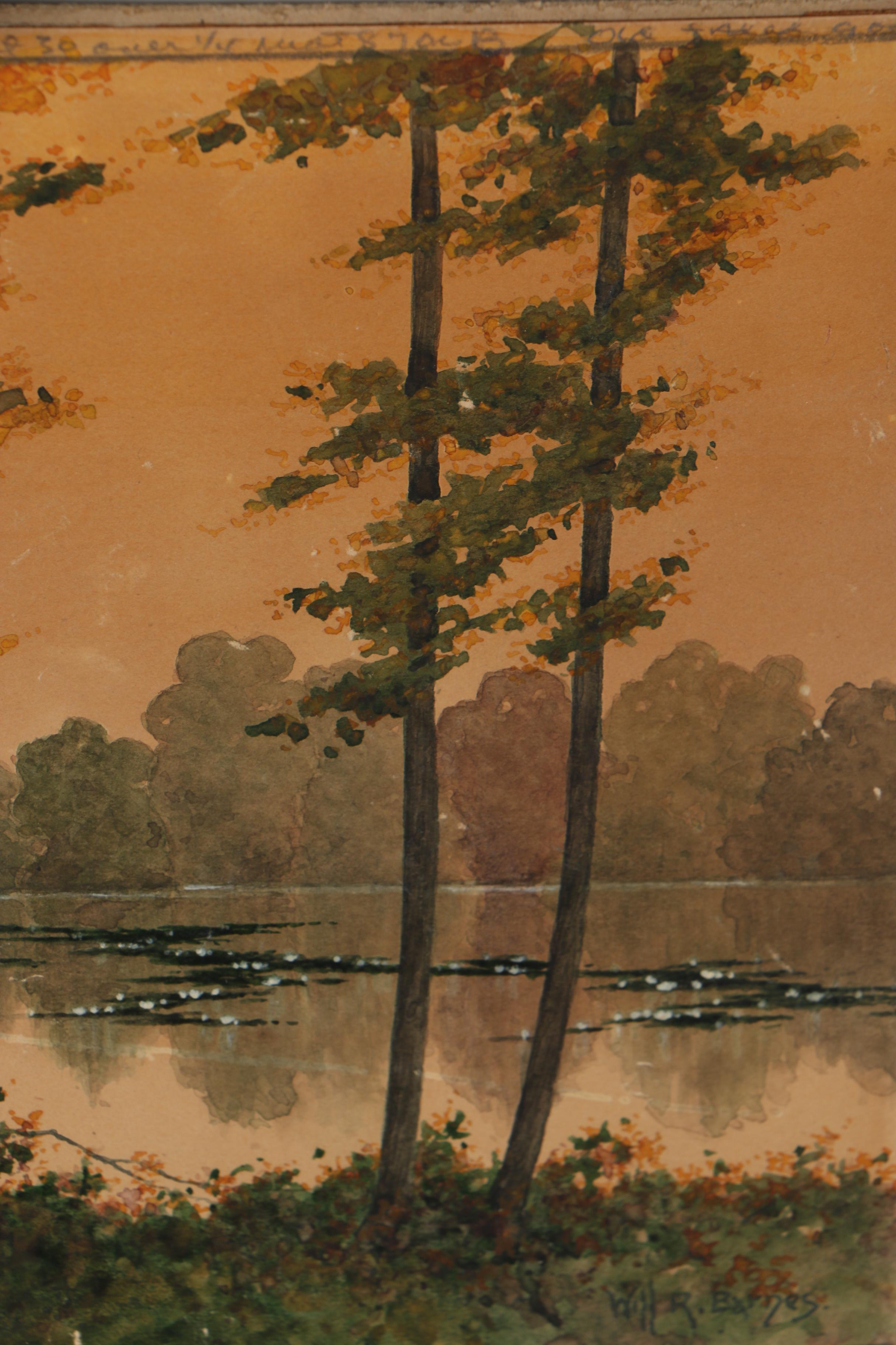 Will R. Barnes Landscape Watercolor Painting