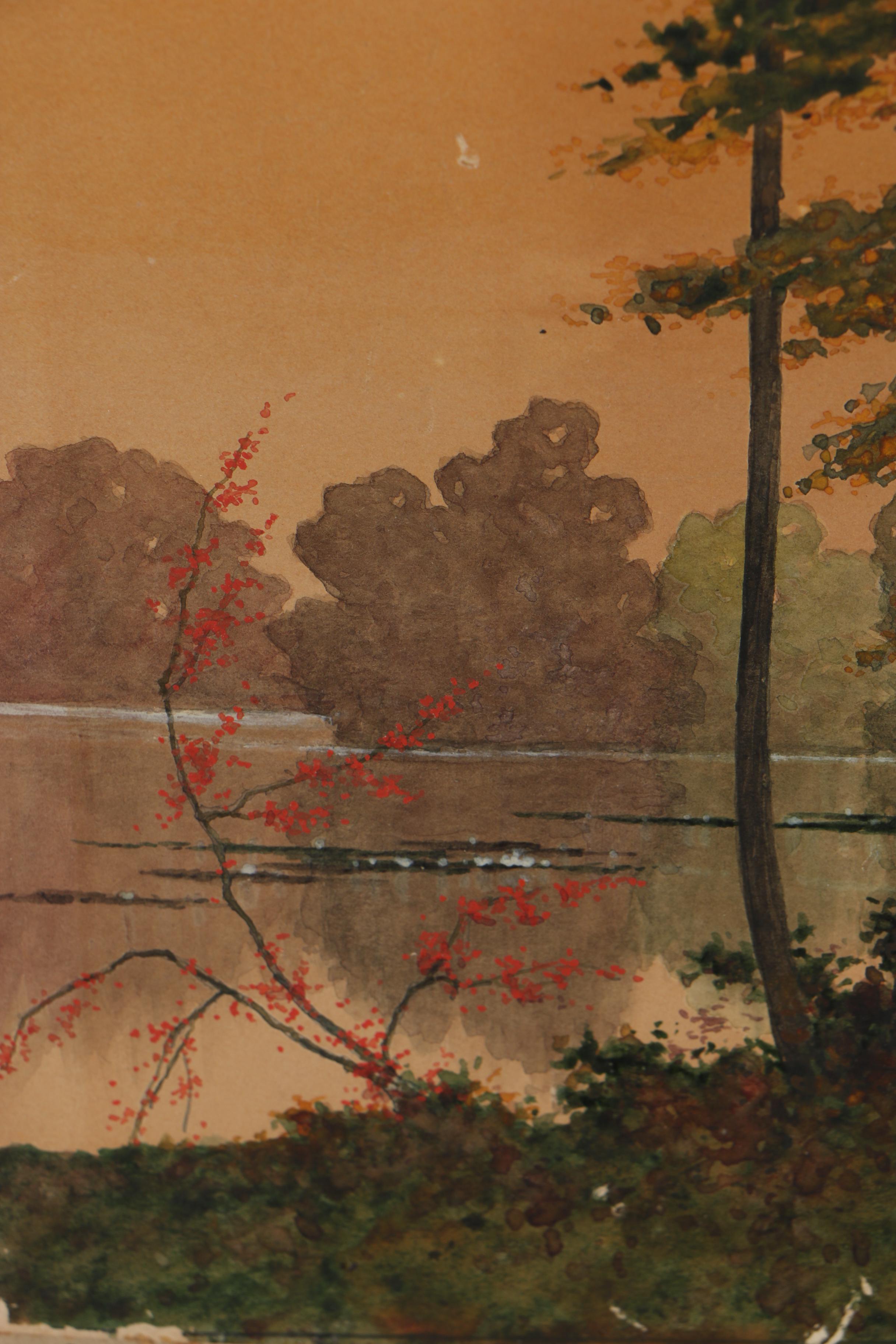 Will R. Barnes Landscape Watercolor Painting