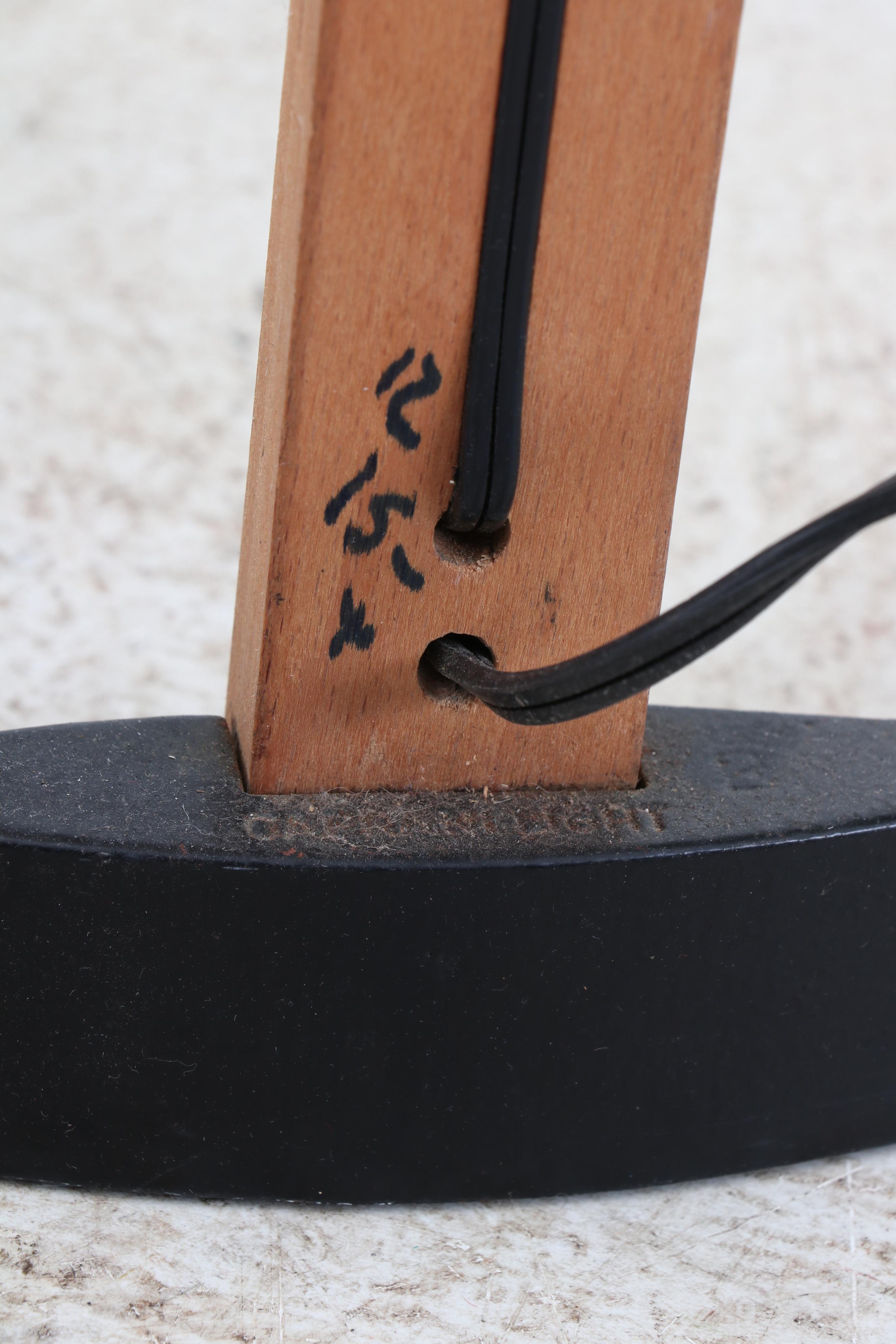 Mid Century Modern Mads Caprani Danish Bentwood Teak Floor Lamp with Shade