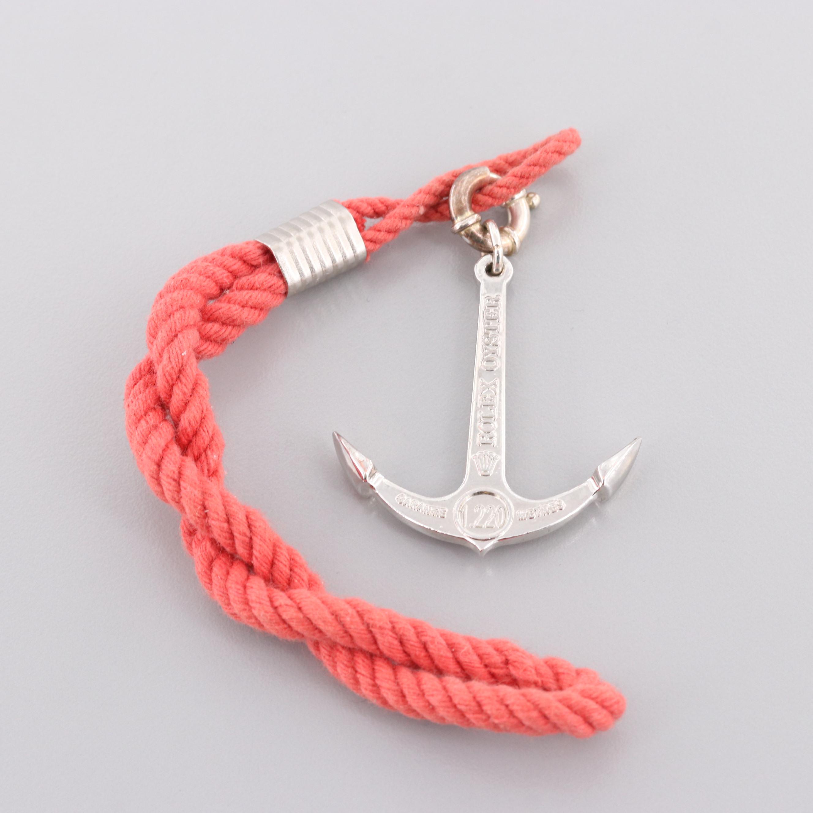 Rolex Anchor Charm on Rope