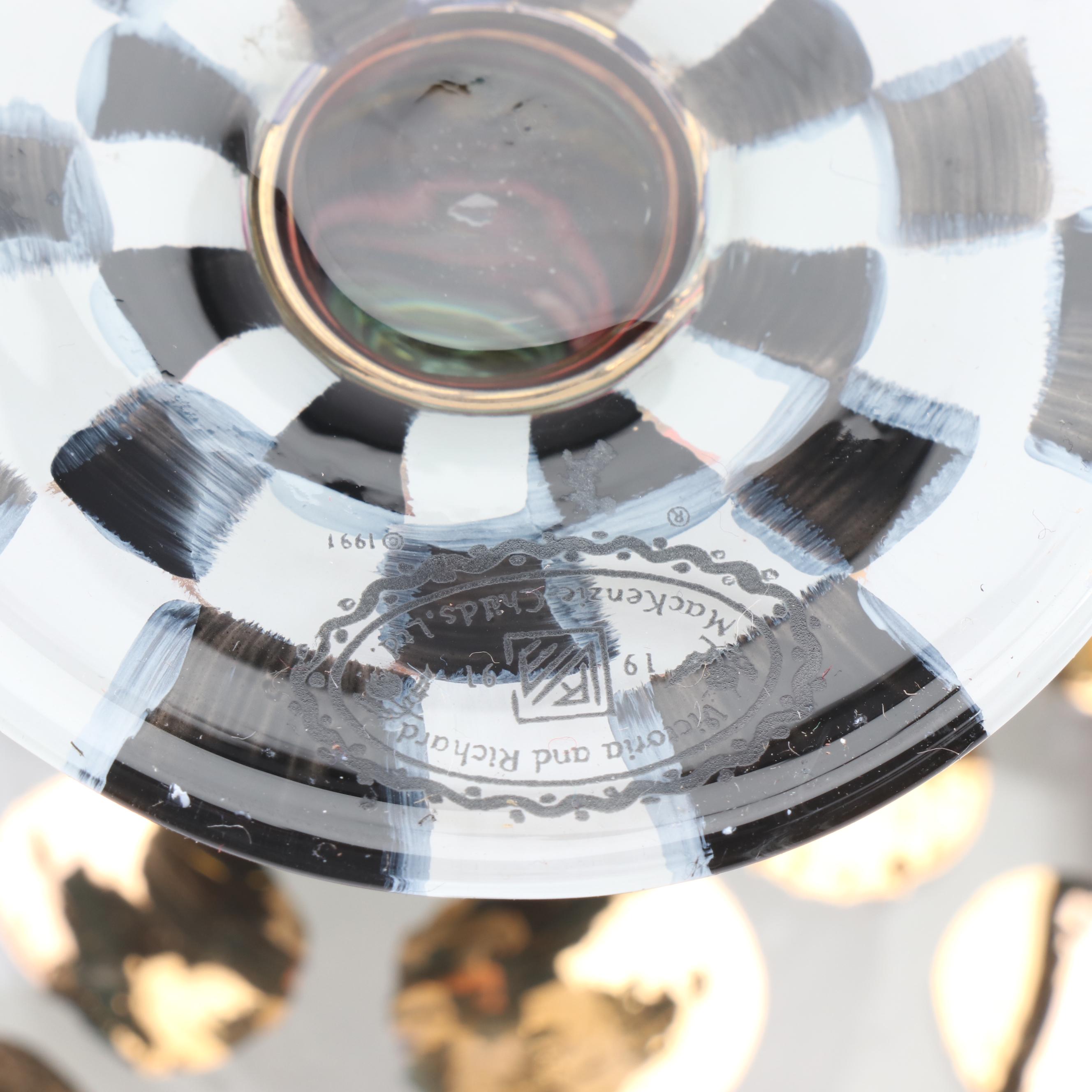 Victoria & Richard MacKenzie-Childs Hand-Painted Cocktail Glasses, 1991