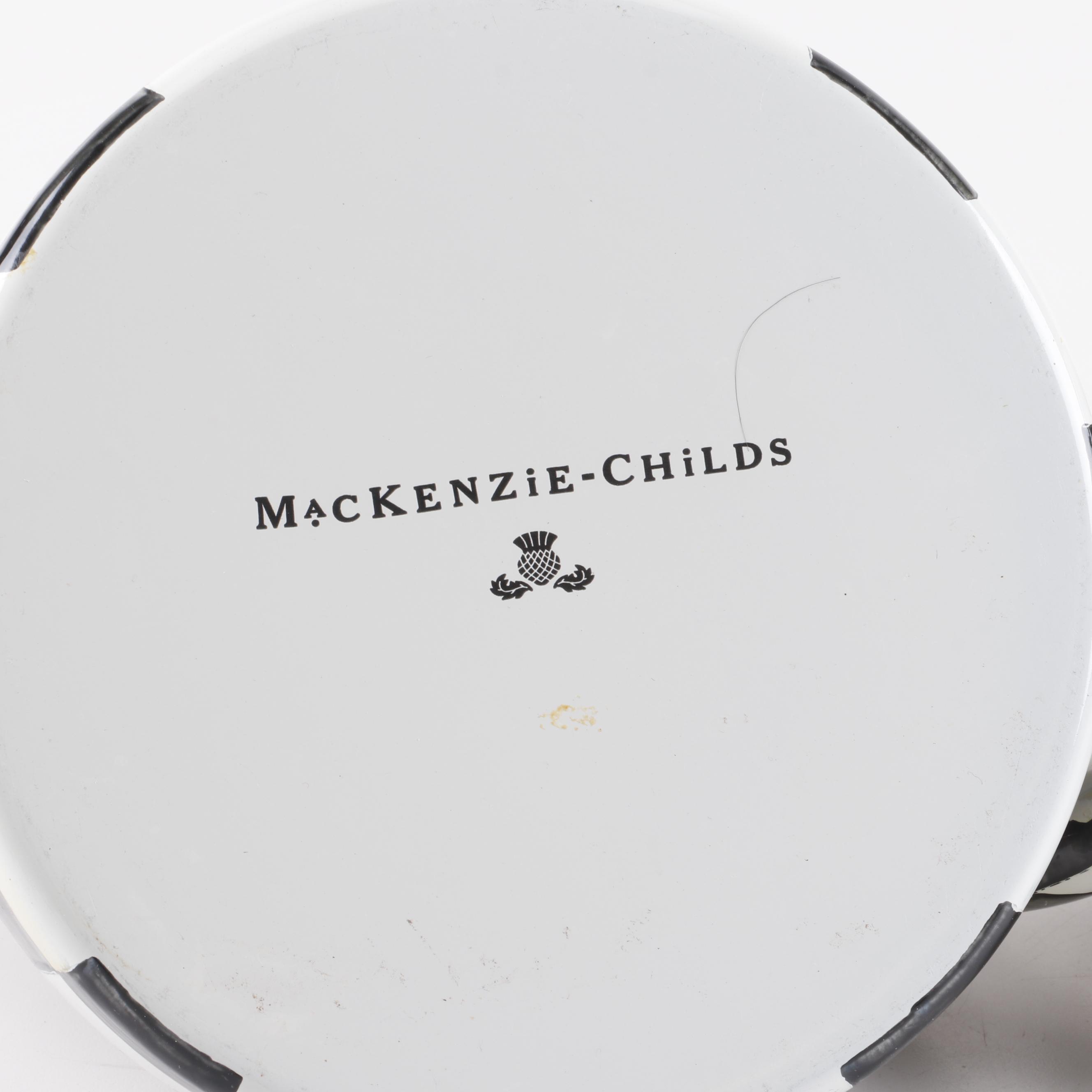 MacKenzie-Childs "Courtly Check" Tea Kettles, Colander, and Wine Cooler