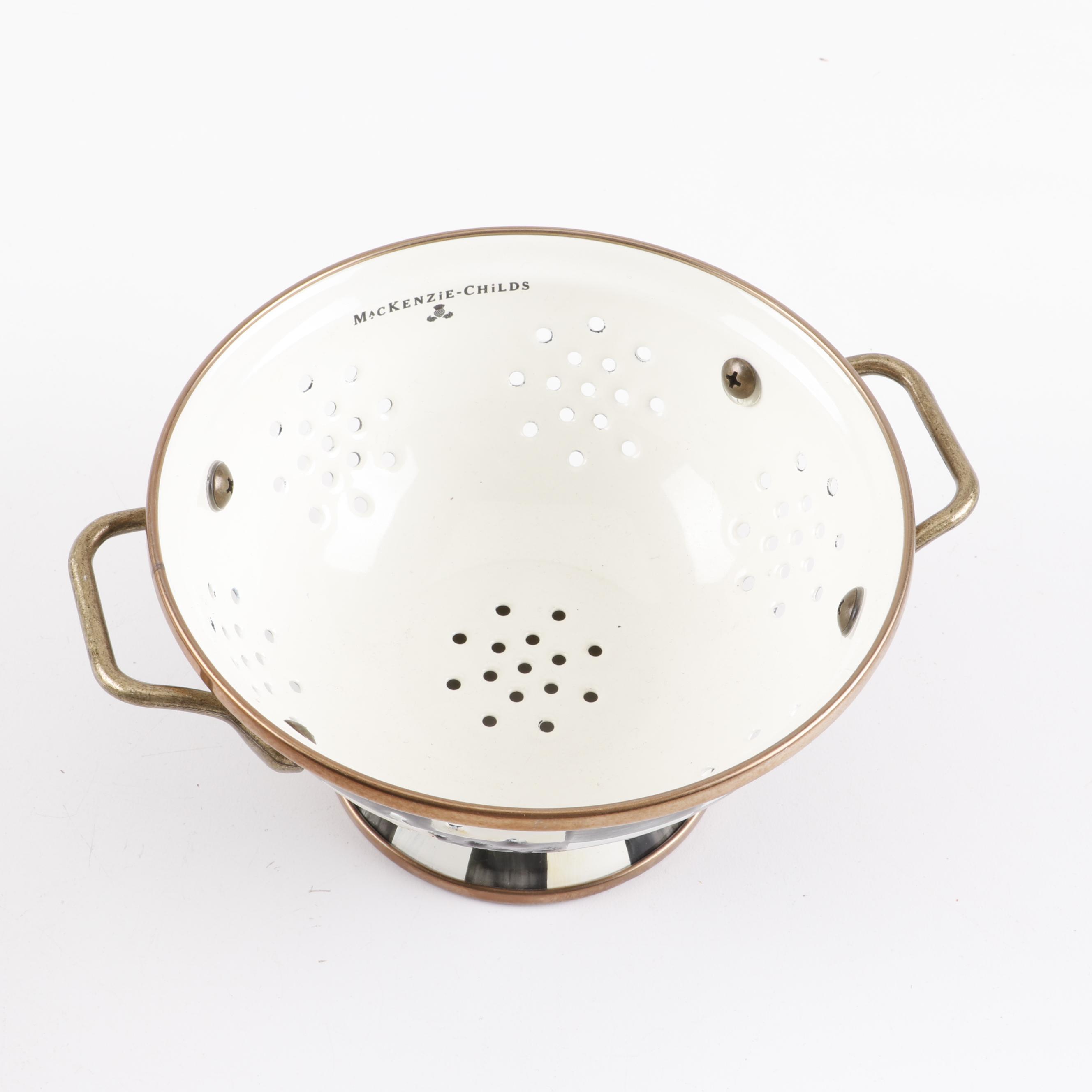 MacKenzie-Childs "Courtly Check" Tea Kettles, Colander, and Wine Cooler