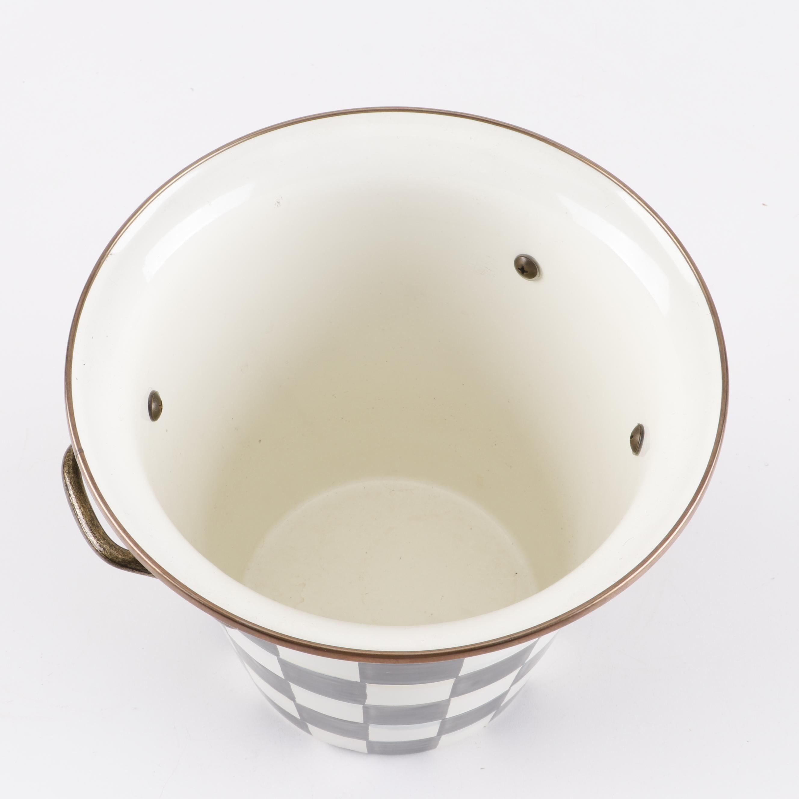 MacKenzie-Childs "Courtly Check" Tea Kettles, Colander, and Wine Cooler