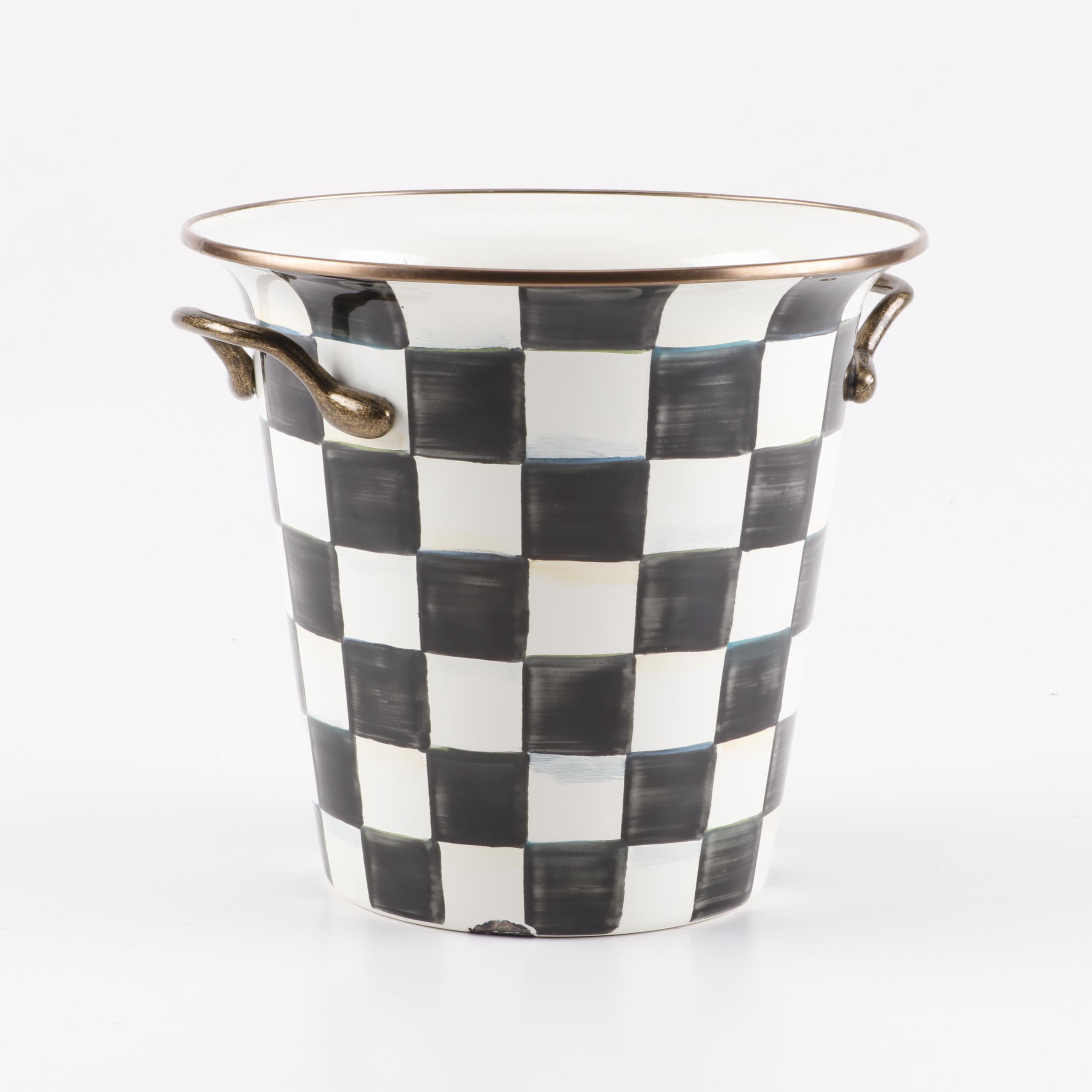 MacKenzie-Childs "Courtly Check" Tea Kettles, Colander, and Wine Cooler