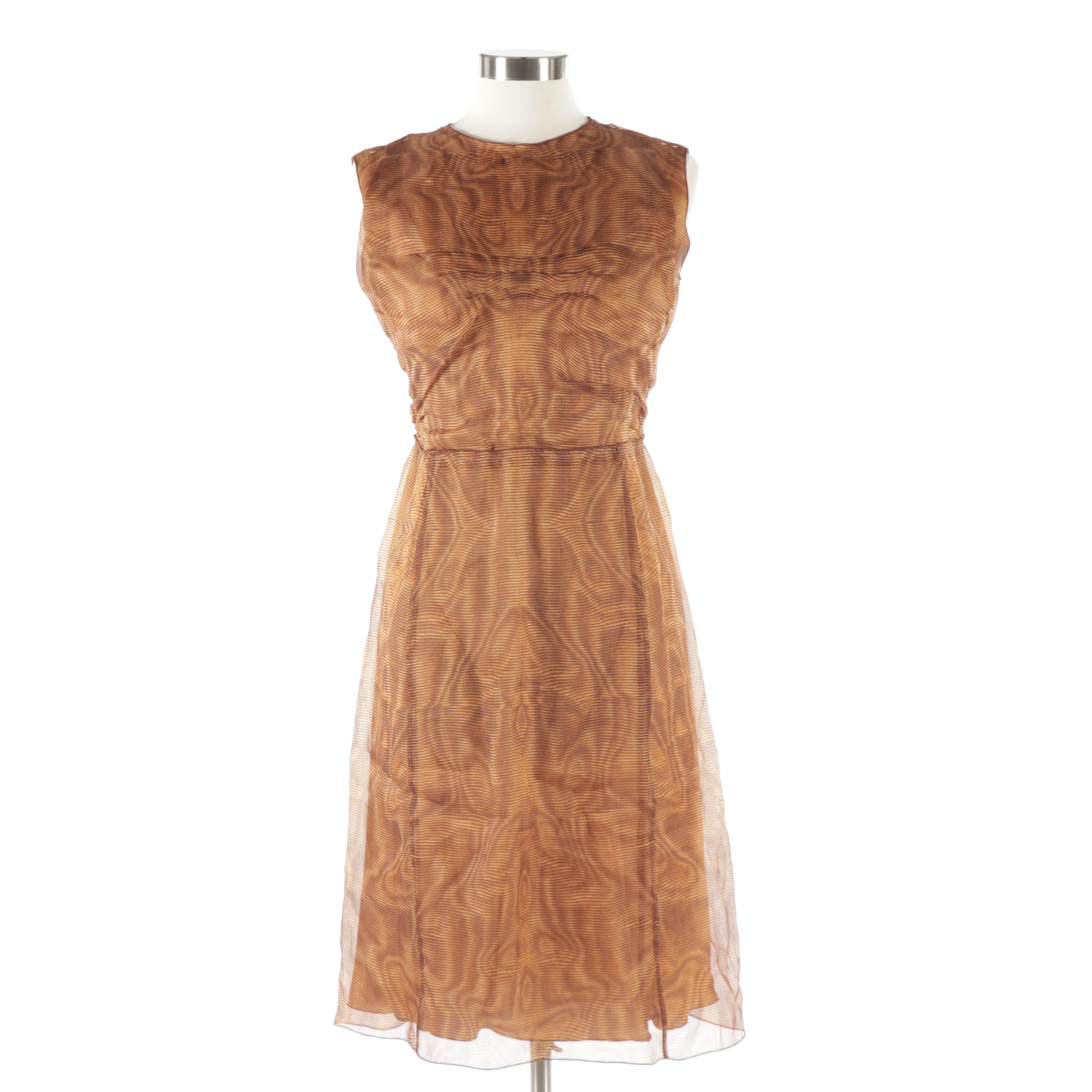 Women's Prada 100% Silk Sleeveless Dress, Made in Italy