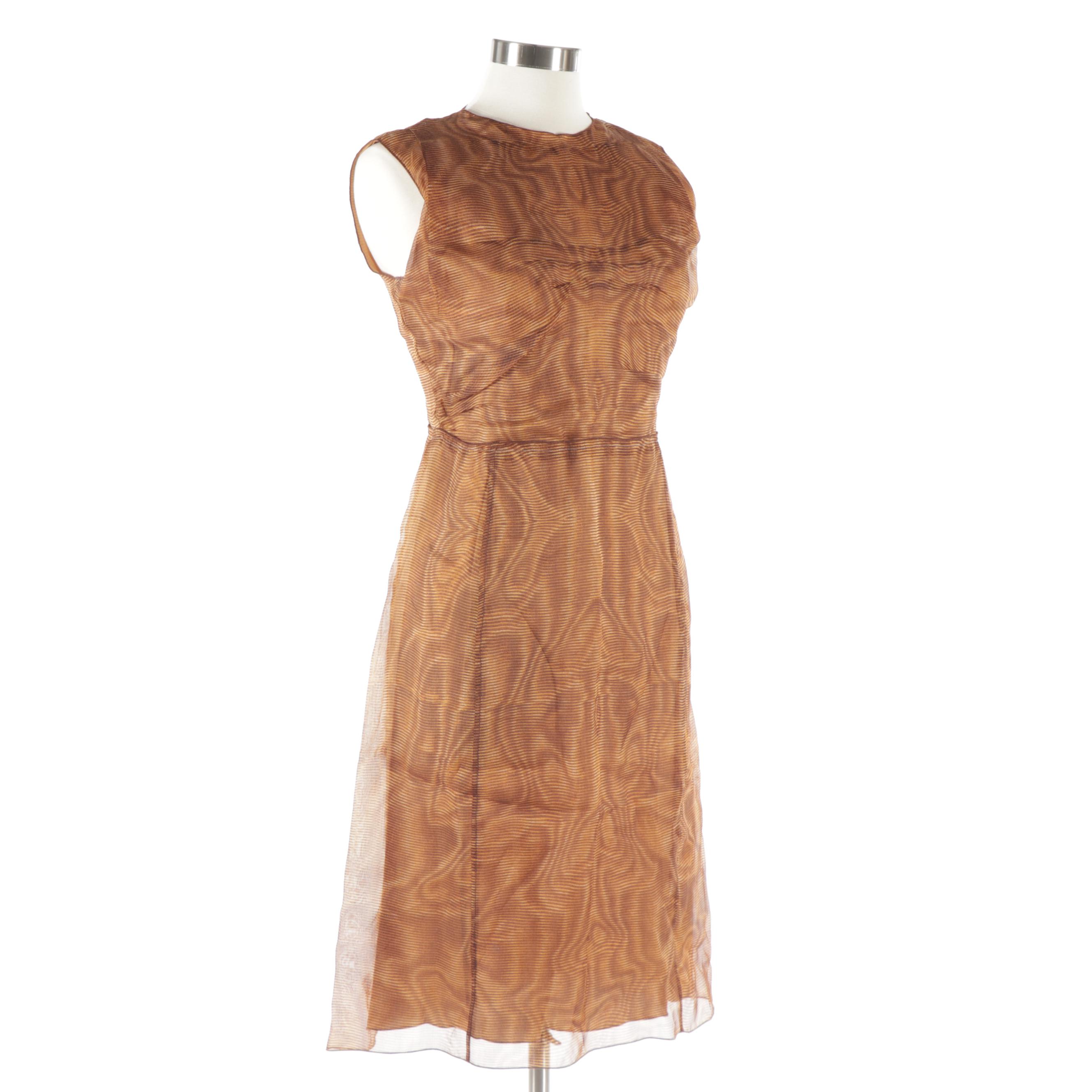 Women's Prada 100% Silk Sleeveless Dress, Made in Italy