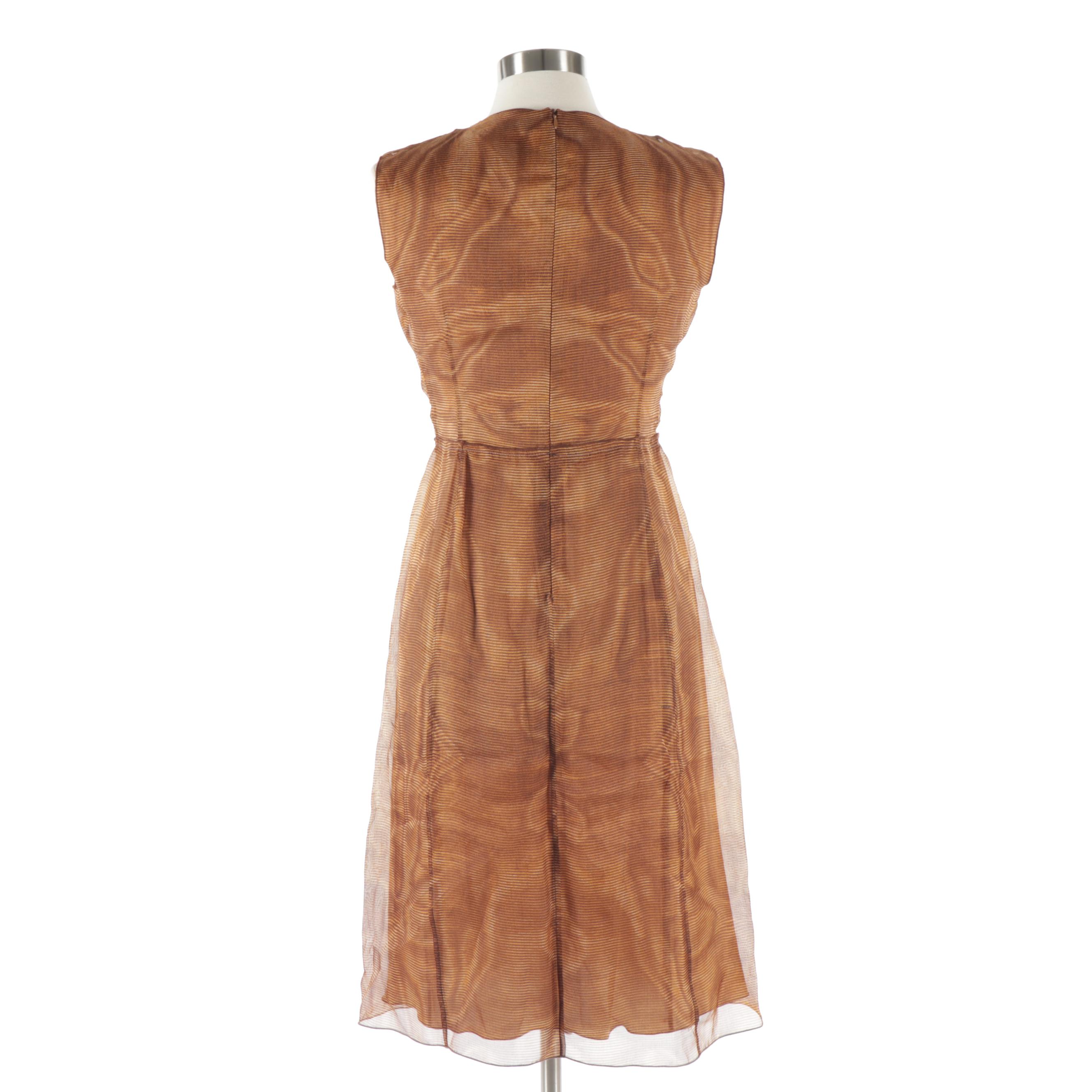 Women's Prada 100% Silk Sleeveless Dress, Made in Italy