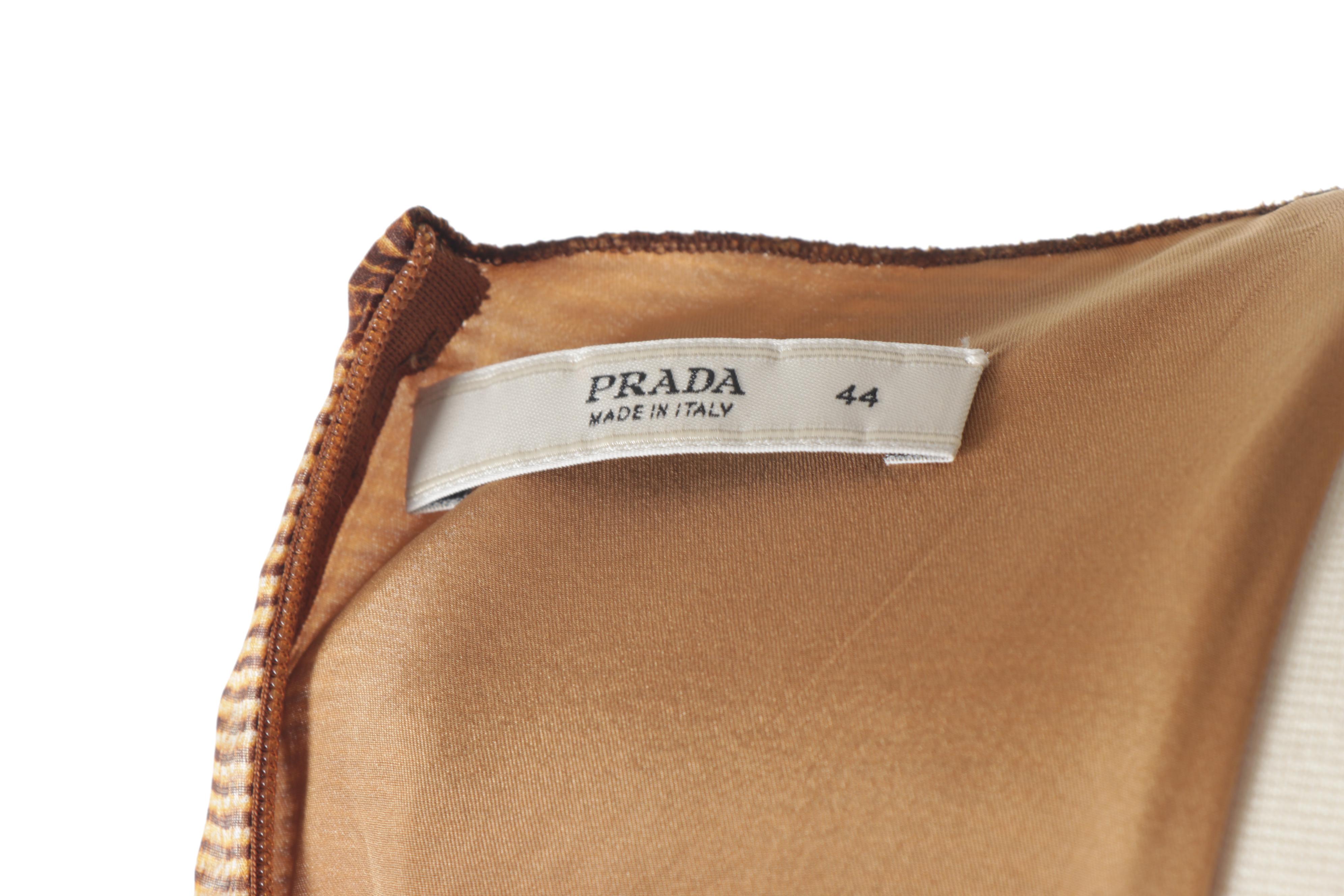 Women's Prada 100% Silk Sleeveless Dress, Made in Italy