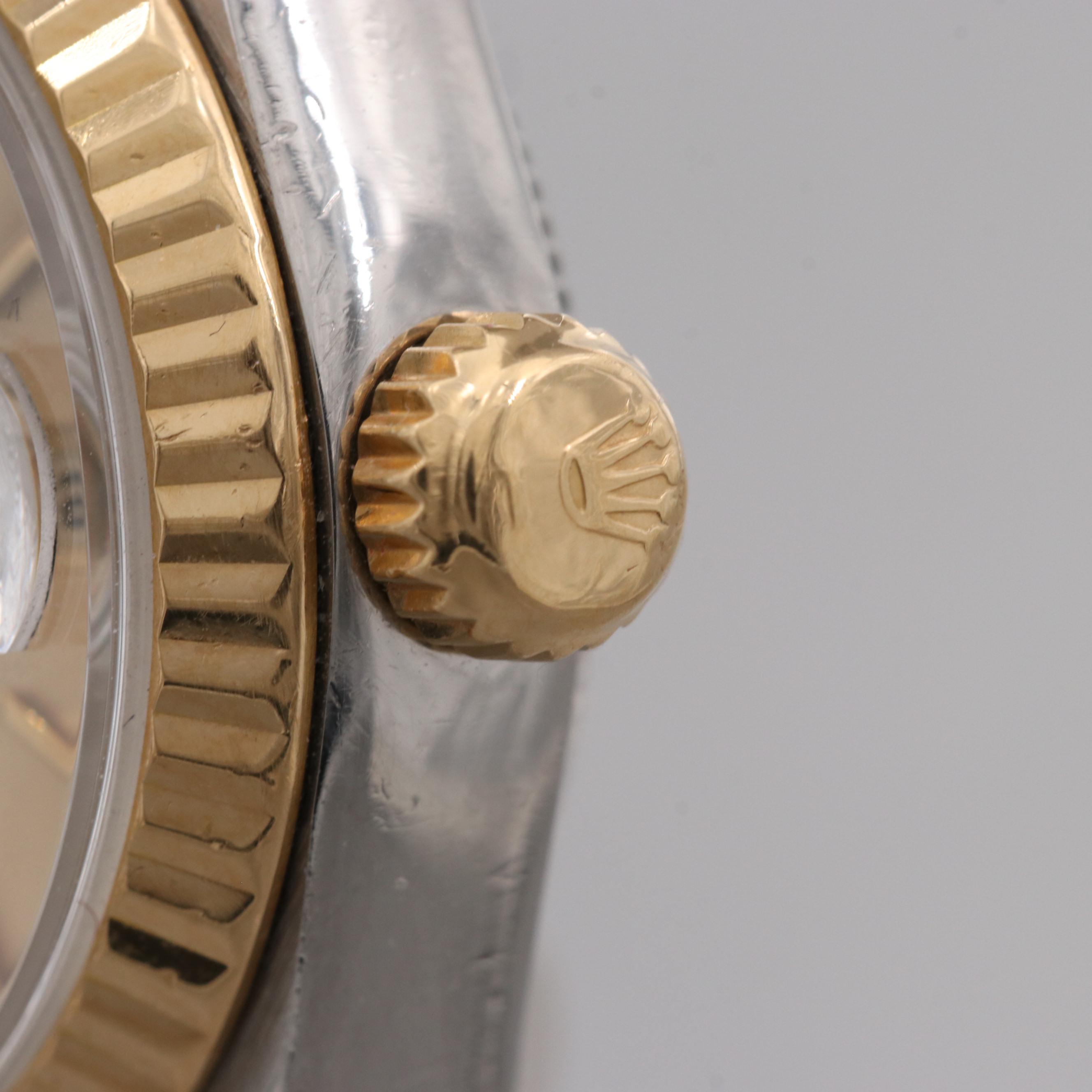Rolex Datejust Stainless Steel and 18K Yellow Gold Watch, 1996
